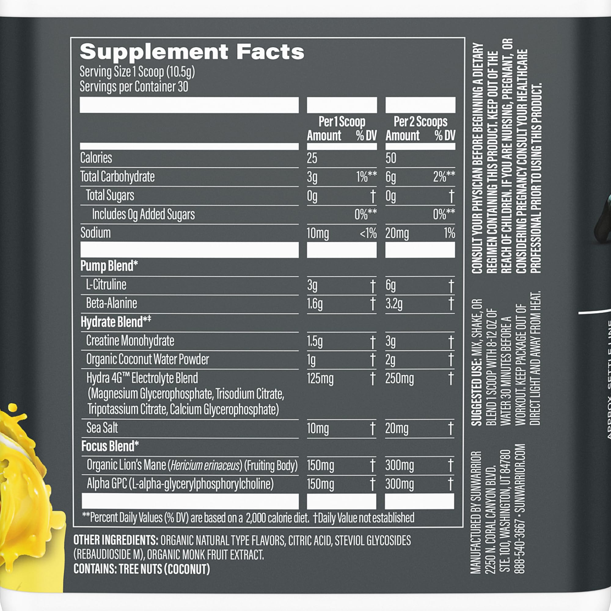 Foto 3 pulgar | Bebida Energética Para Antes Del Entrenamiento Sunwarrior Active Yuzu Mango 30 Raciones - Venta Internacional.