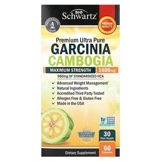 Foto 1 | Suplemento Bioschwartz Garcina Cambogia Maximum Strength 60 Cápsulas - Venta Internacional.