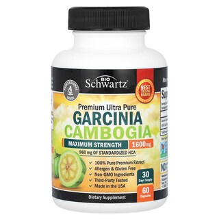 Foto 3 | Suplemento Bioschwartz Garcina Cambogia Maximum Strength 60 Cápsulas - Venta Internacional.