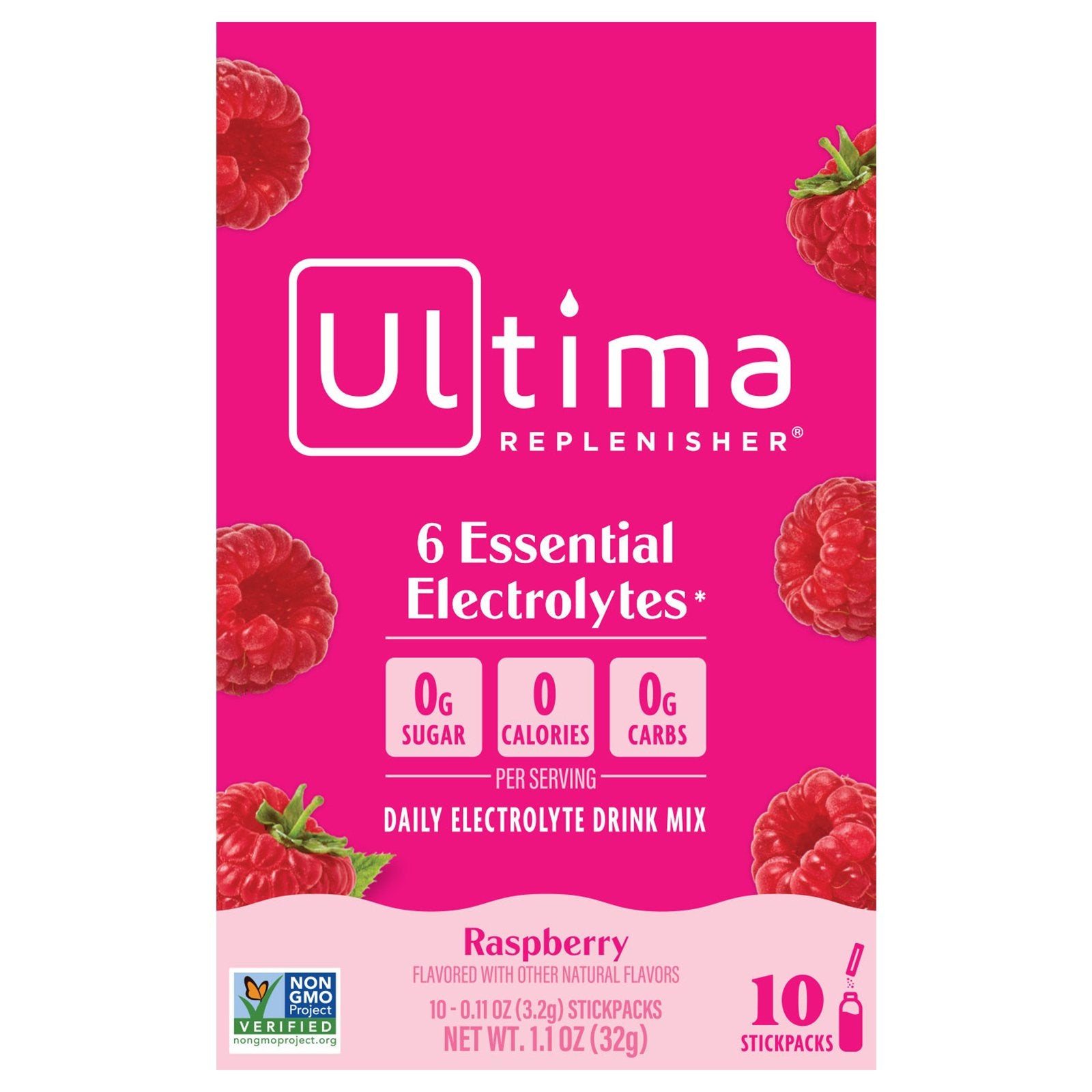 Foto 2 pulgar | Mezcla De Bebidas Electrolíticas Ultima Replenisher Frambuesa, 10 X 3,2 G - Venta Internacional.