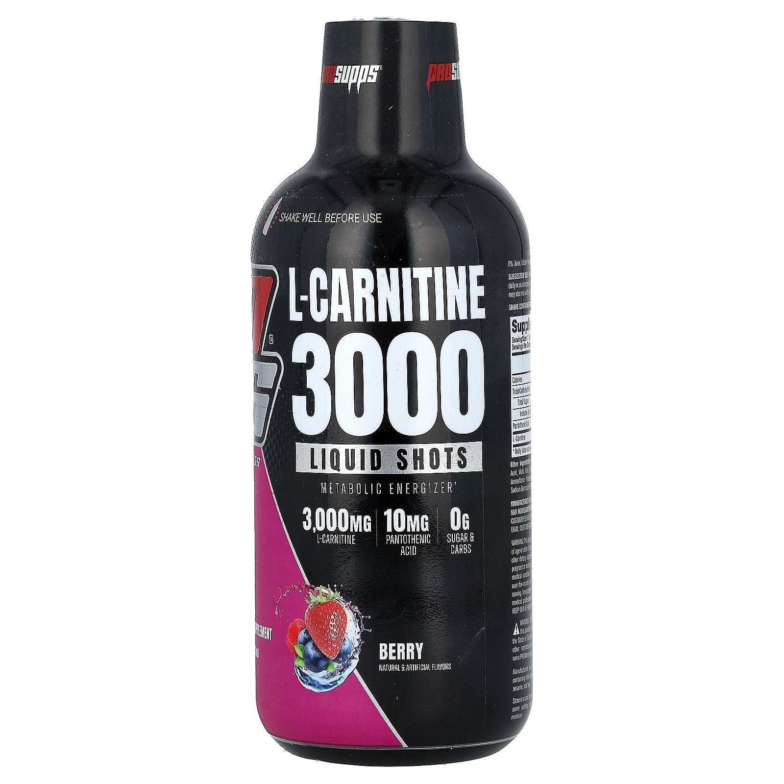 Foto 2 pulgar | Suplemento Prosupps L-carnitine 3000 Liquid Shots 473ml Berry - Venta Internacional.