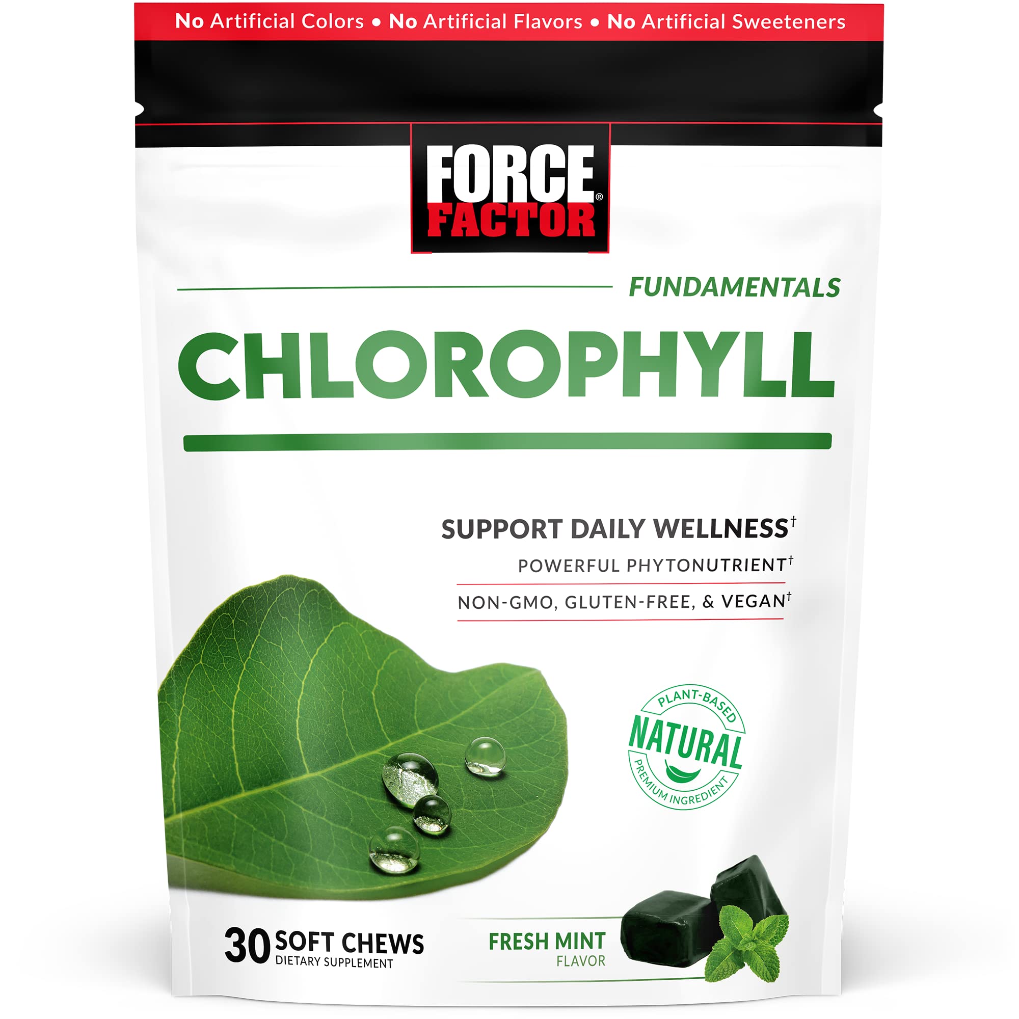 Foto 2 pulgar | Suplemento Force Factor Chlorophyll Soft Chews 30 Unidades - Venta Internacional.