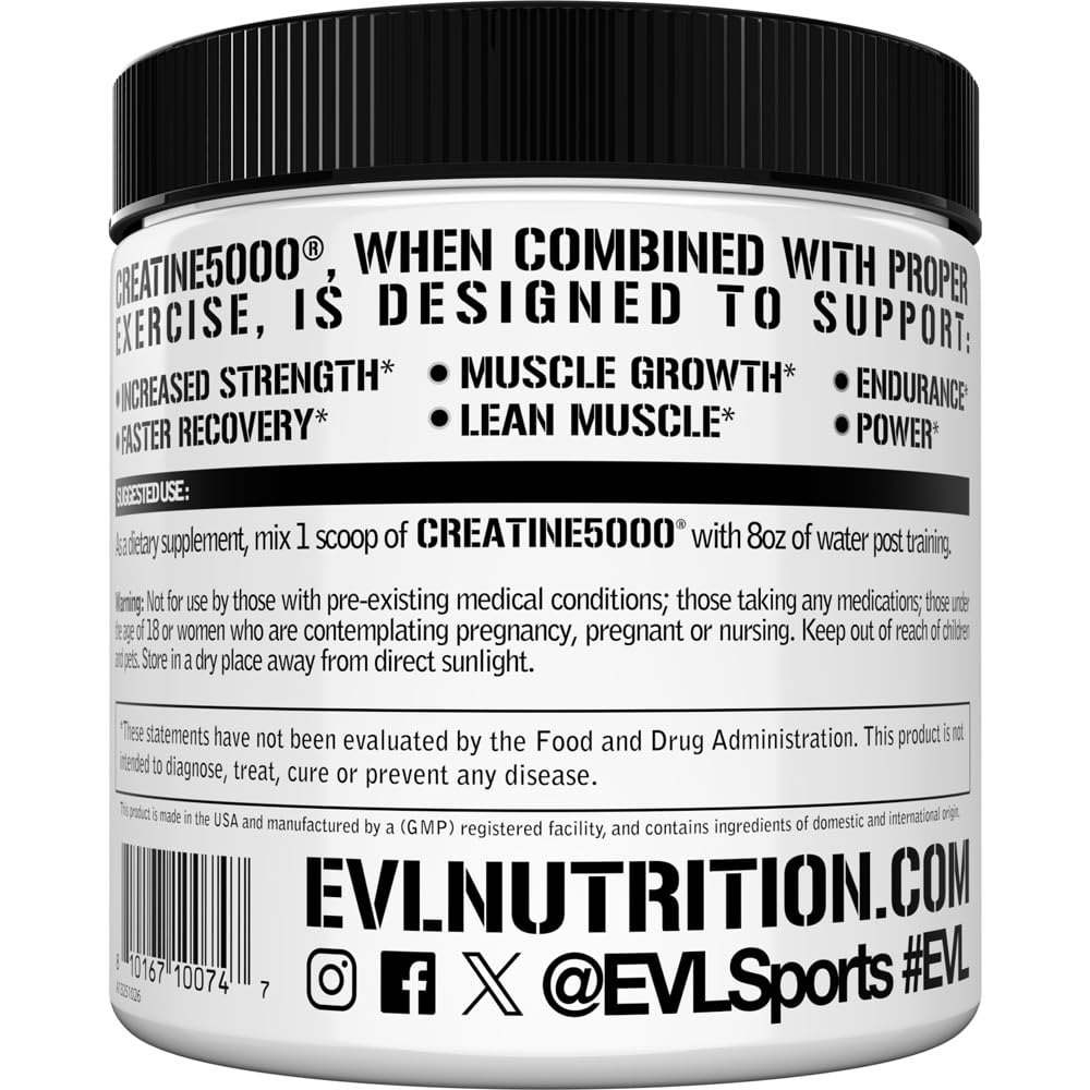 Foto 4 pulgar | Suplemento Evolution Nutrition Creatina 5000 200 G Blue Raz - Venta Internacional.