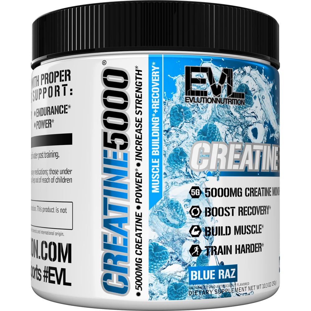 Foto 5 pulgar | Suplemento Evolution Nutrition Creatina 5000 200 G Blue Raz - Venta Internacional.