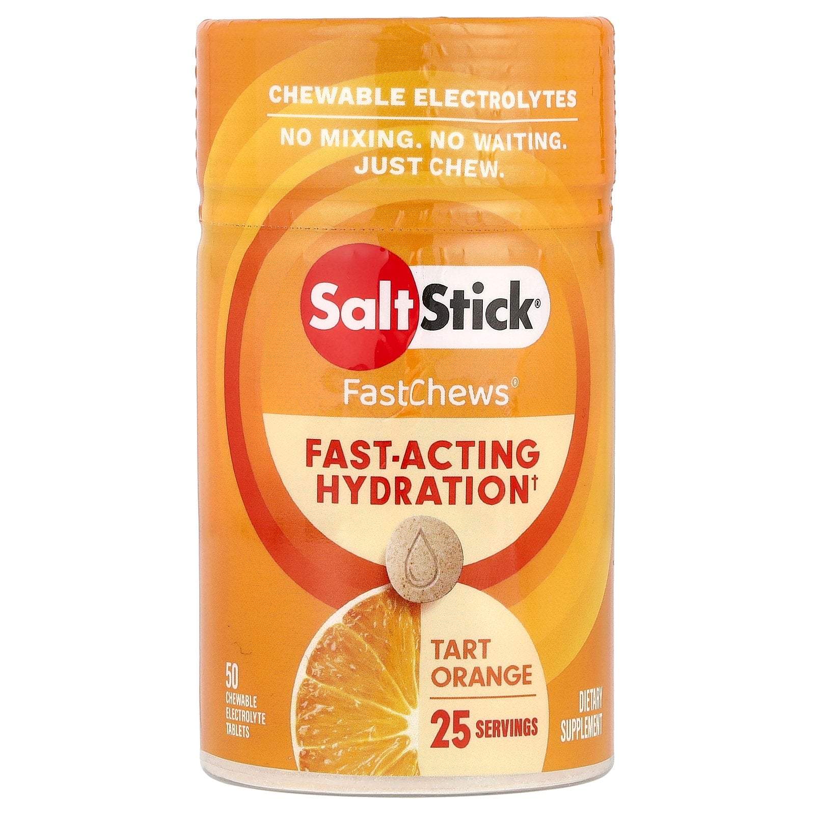 Foto 1 | Electrolitos Masticables Saltstick Fastchews Tarta De Naranja, 50 Tabletas - Venta Internacional.