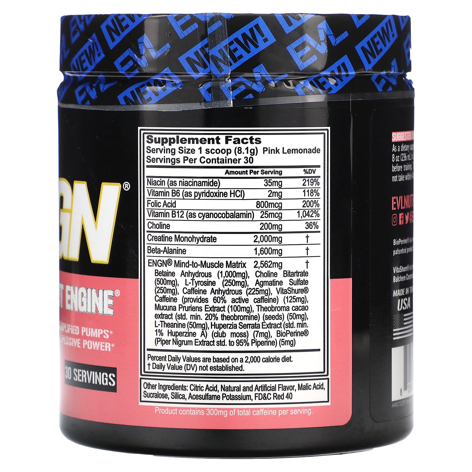 Foto 3 pulgar | Pre-workout Engine Evlution Nutrition Engn Pink Lemonade 243 G - Venta Internacional.