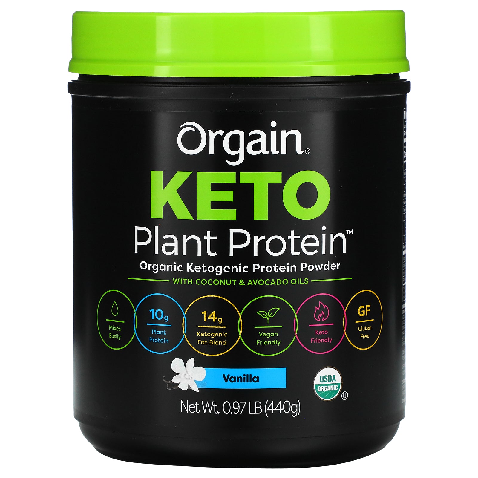 Foto 1 | Proteína En Polvo Orgain Keto Organic Plant Coco Aguacate 440g - Venta Internacional.