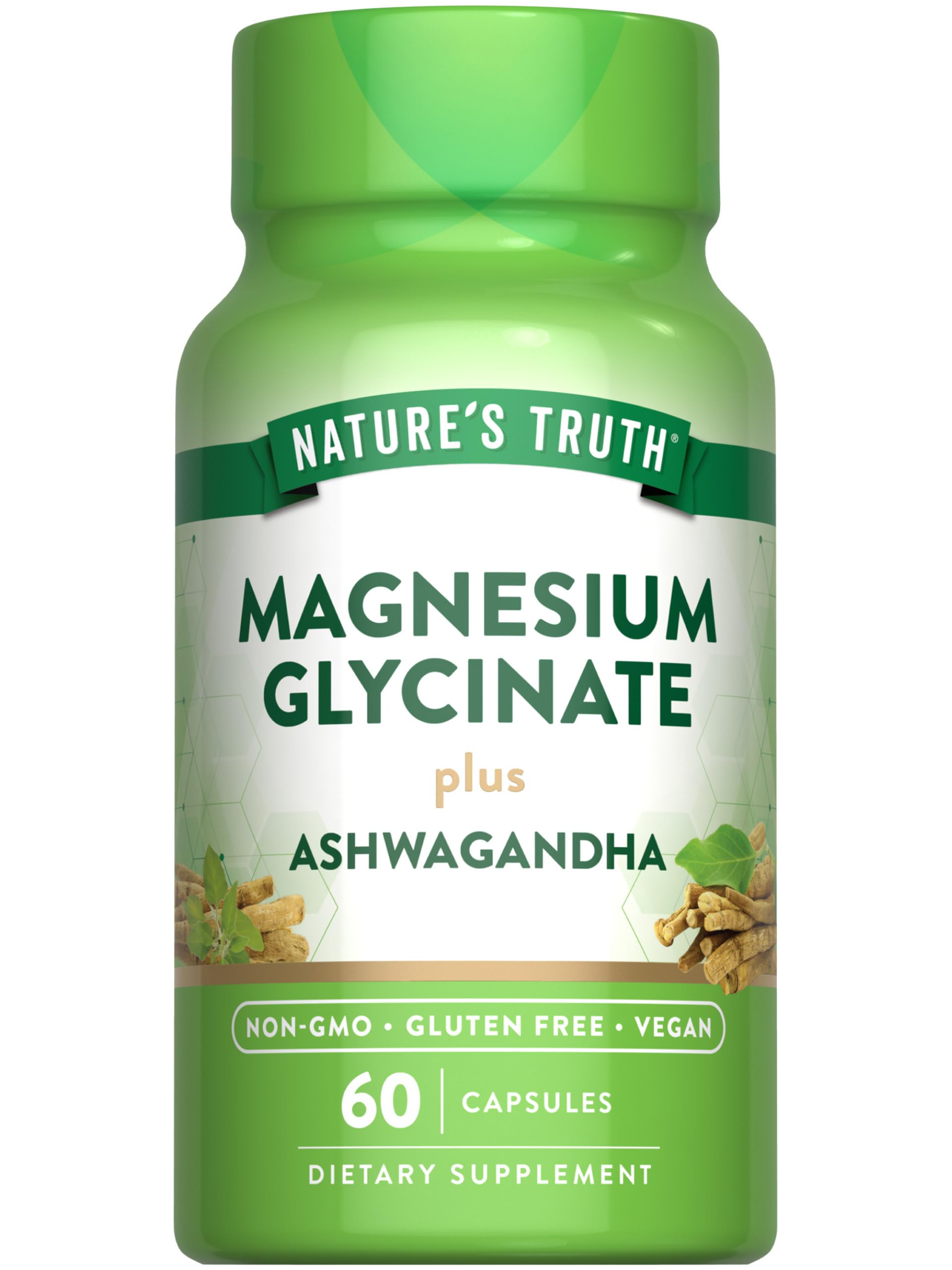 Foto 2 pulgar | Complementa El Glicinato De Magnesio De Nature's Truth Con Ashwagandha - Venta Internacional.
