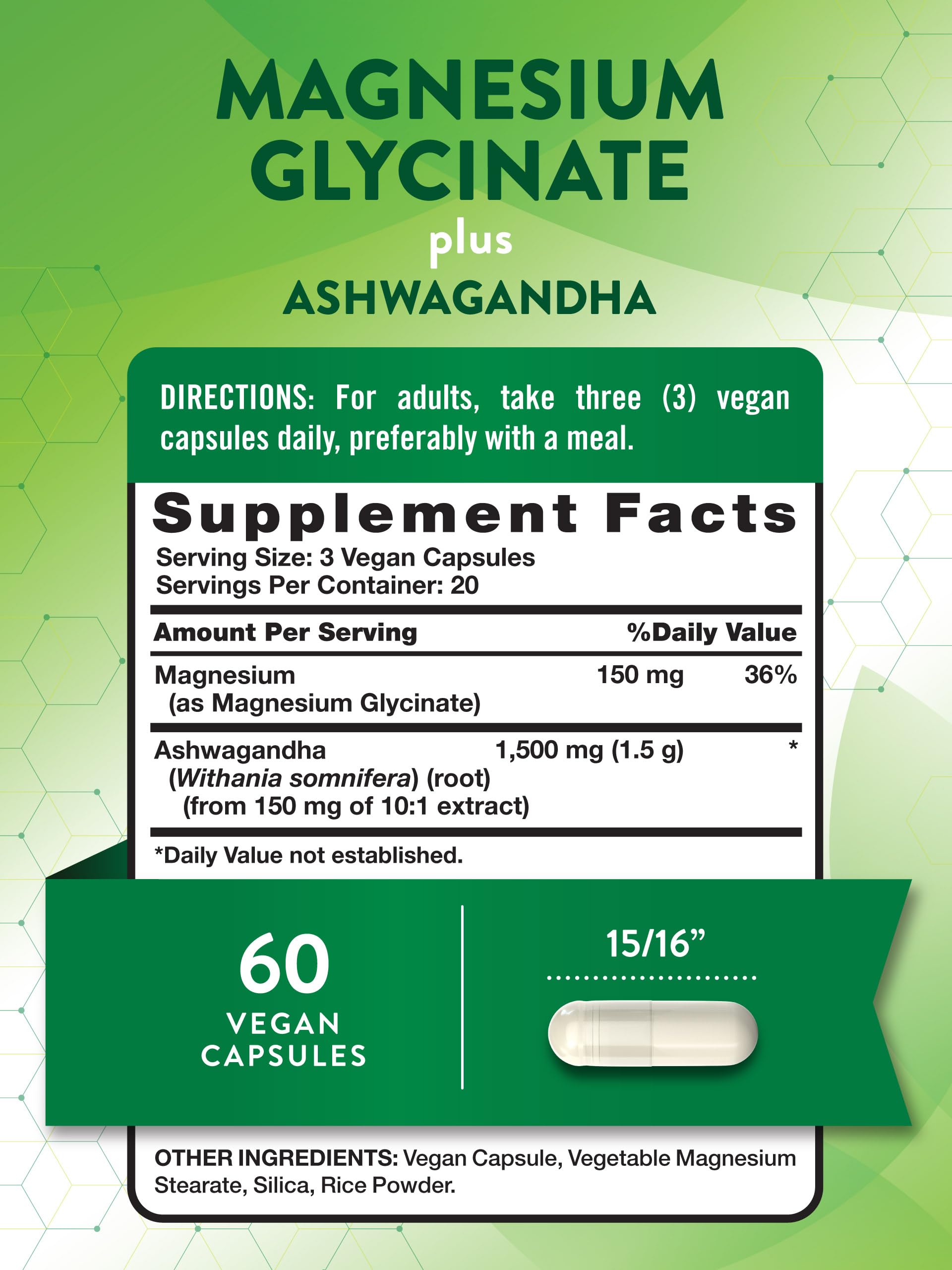 Foto 2 | Complementa El Glicinato De Magnesio De Nature's Truth Con Ashwagandha - Venta Internacional.