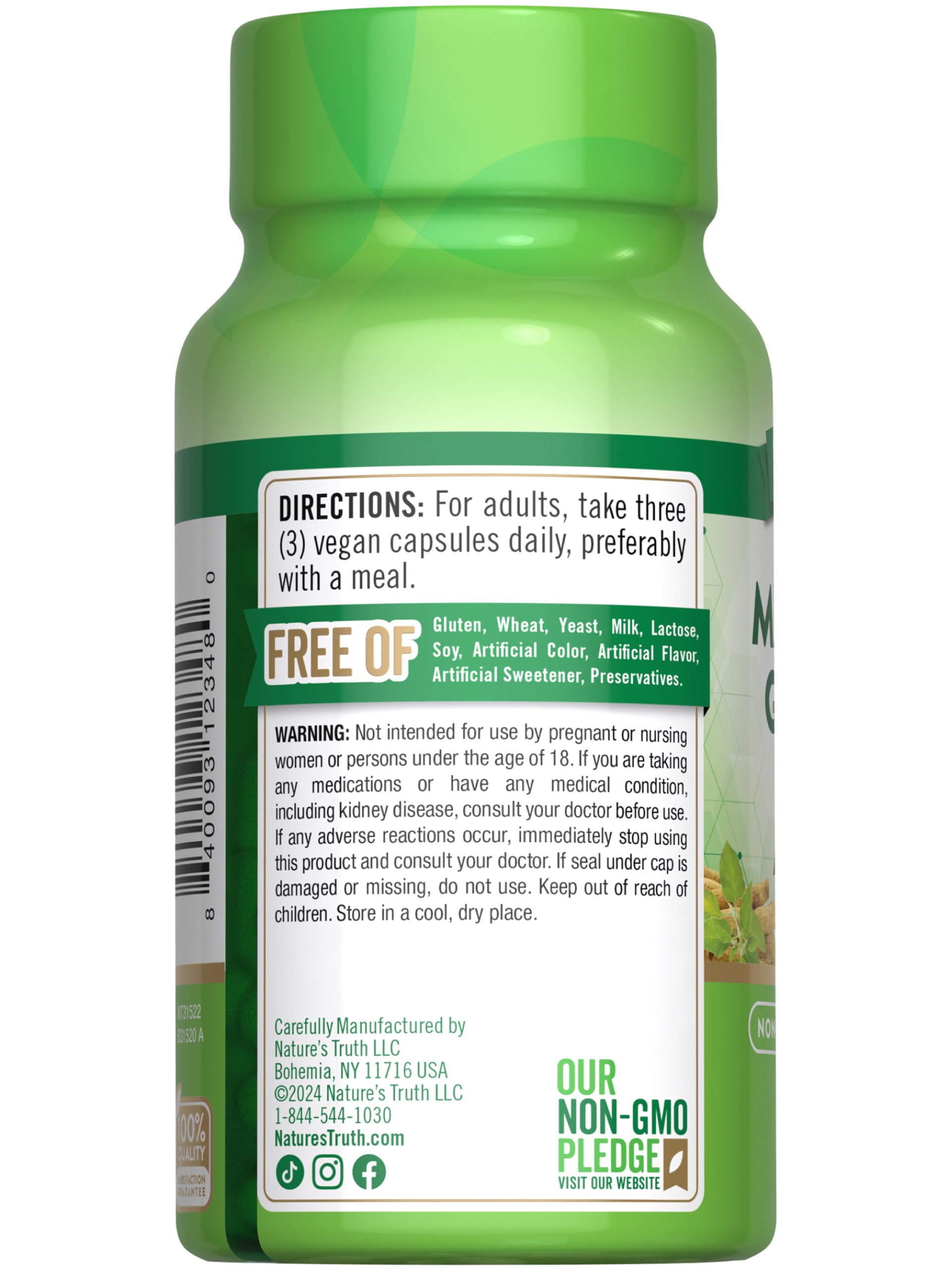 Foto 7 | Complementa El Glicinato De Magnesio De Nature's Truth Con Ashwagandha - Venta Internacional.