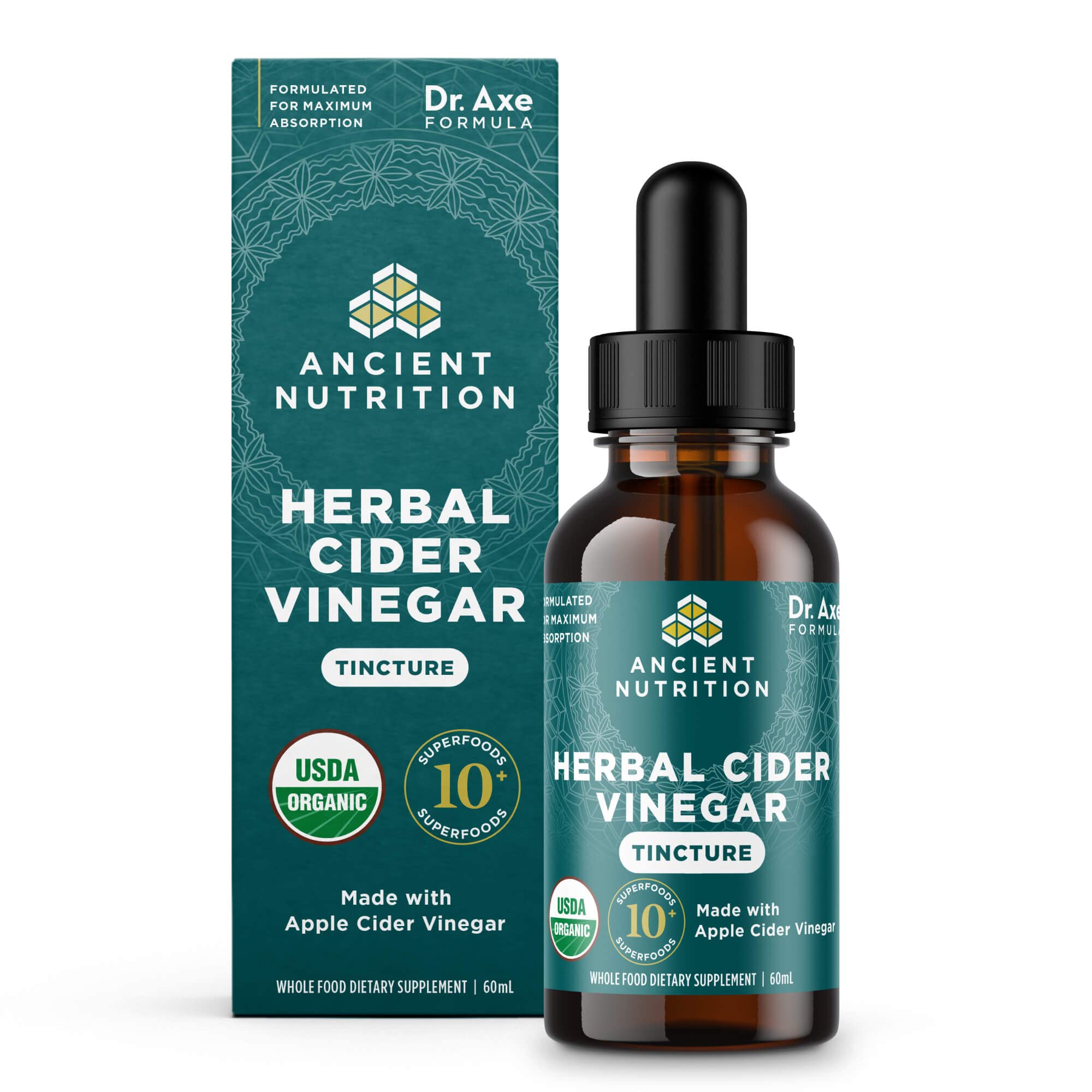 Foto 2 pulgar | Suplemento De Vinagre De Manzana A Base De Hierbas De Ancient Nutrition, 60 Ml - Venta Internacional.