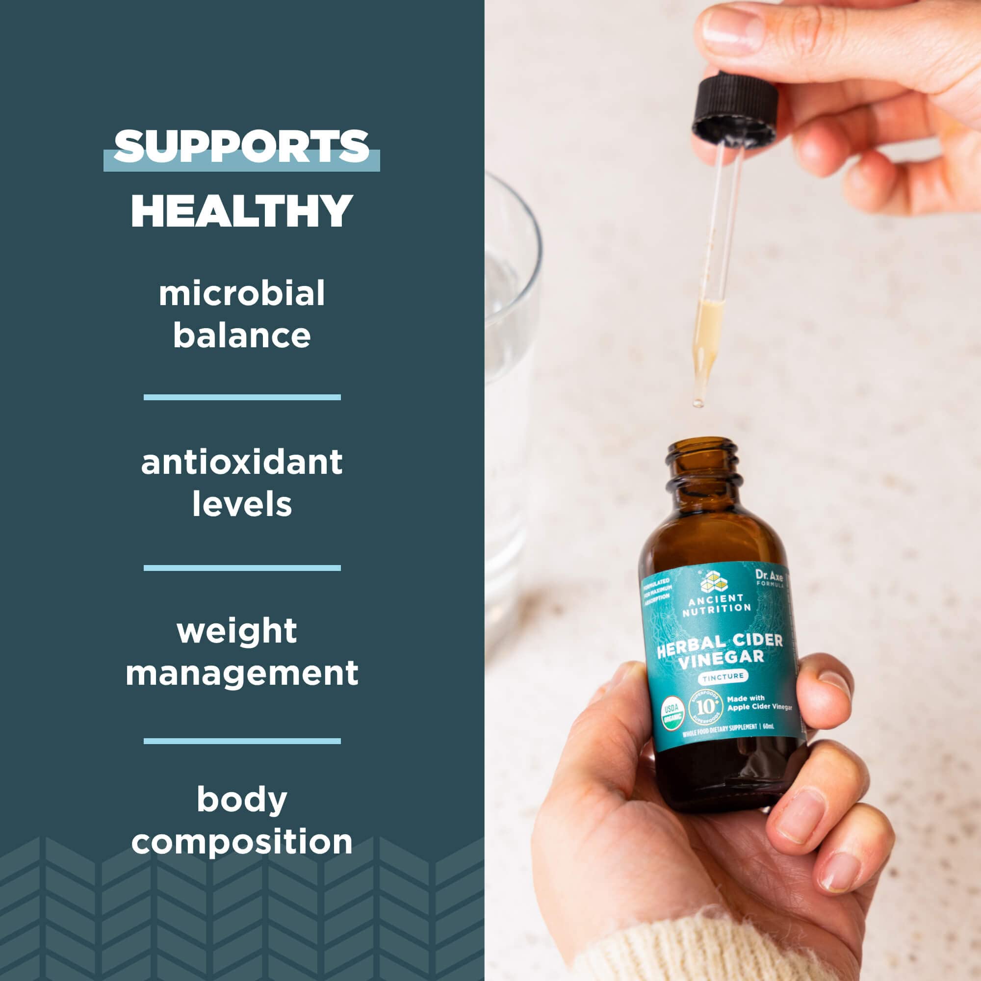 Foto 5 pulgar | Suplemento De Vinagre De Manzana A Base De Hierbas De Ancient Nutrition, 60 Ml - Venta Internacional.