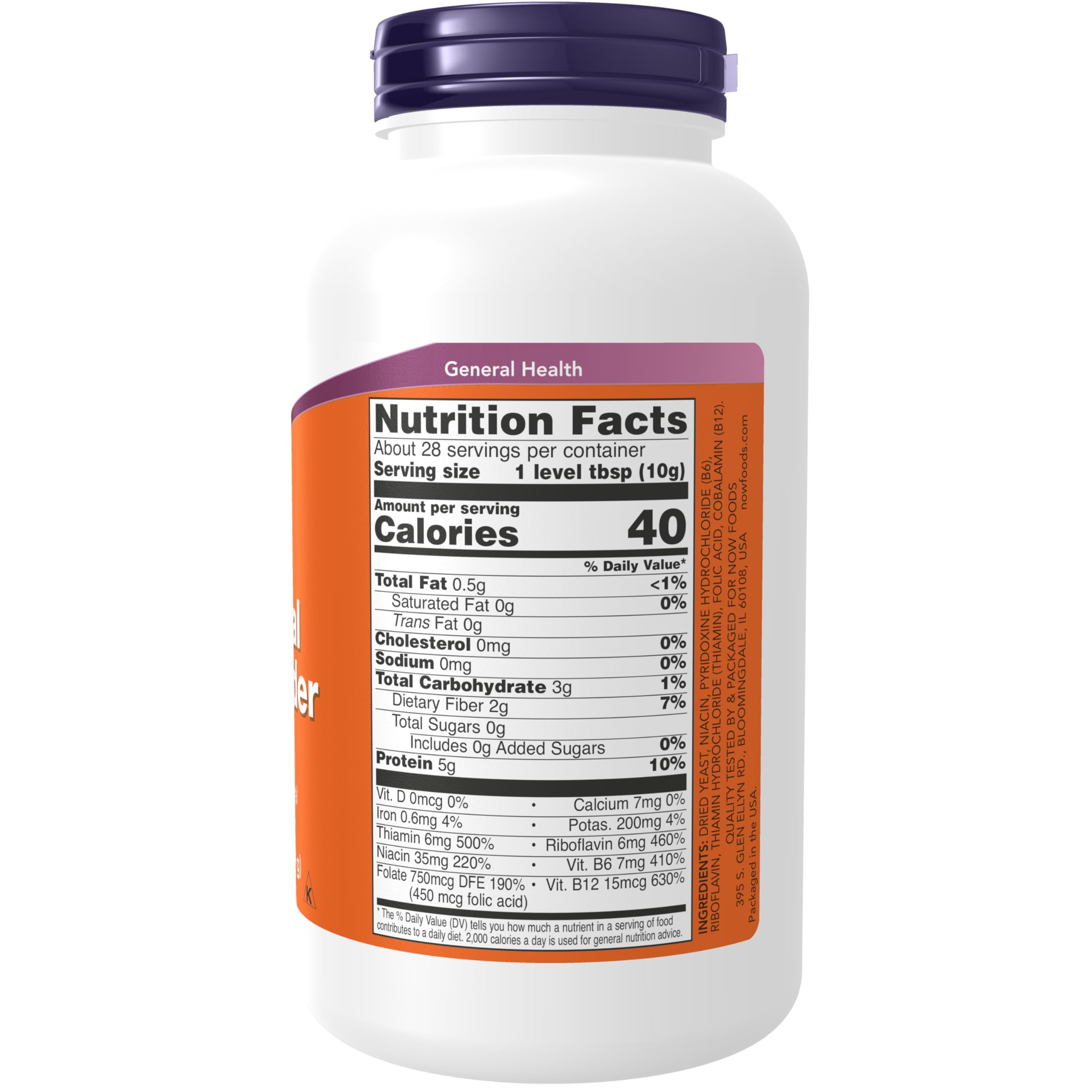 Foto 2 | Levadura Nutricional En Polvo Supplements Now Foods, 280 Ml - Venta Internacional.