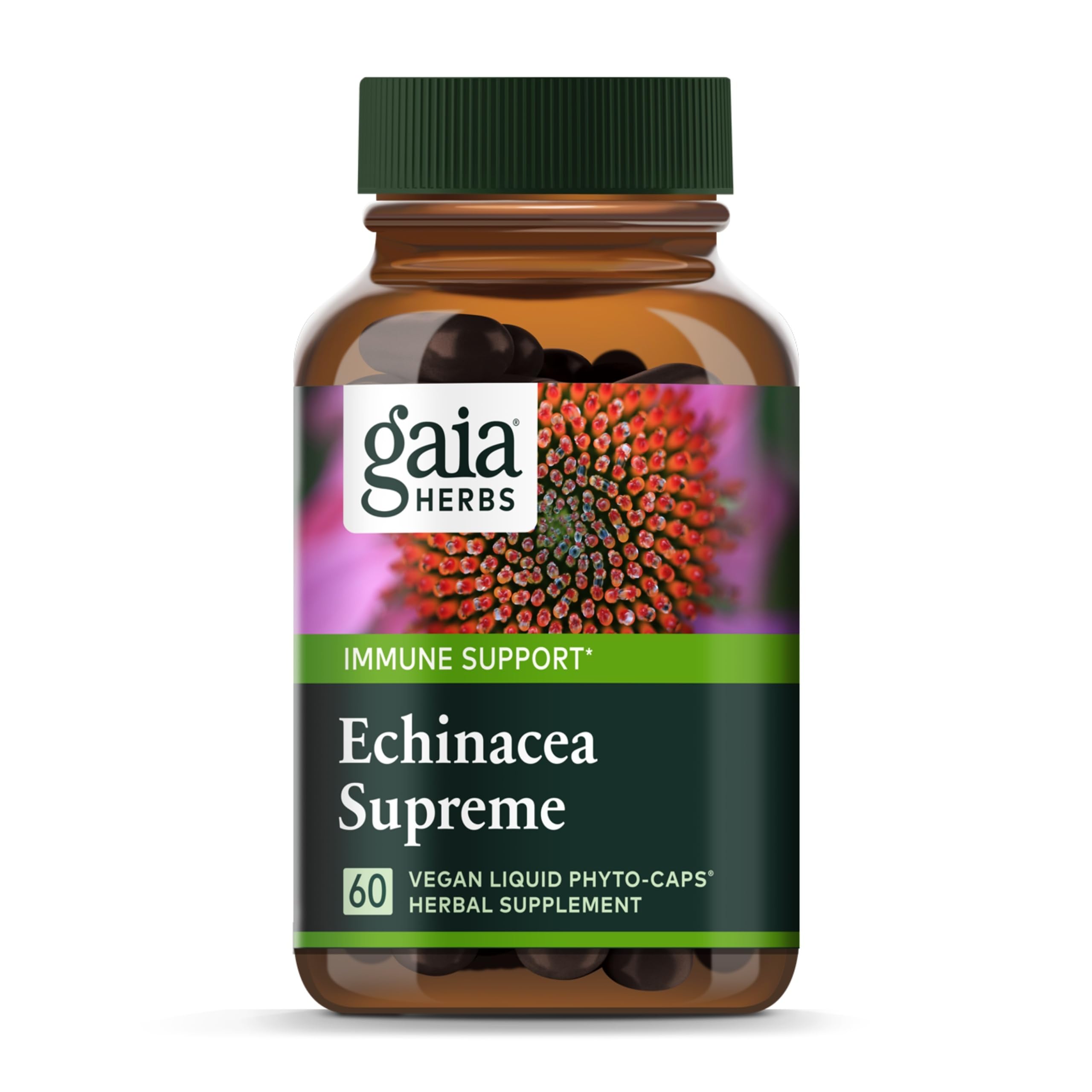 Foto 2 pulgar | Suplemento Gaia Herbs Echinacea Supreme 60 Cápsulas Veganas - Venta Internacional.