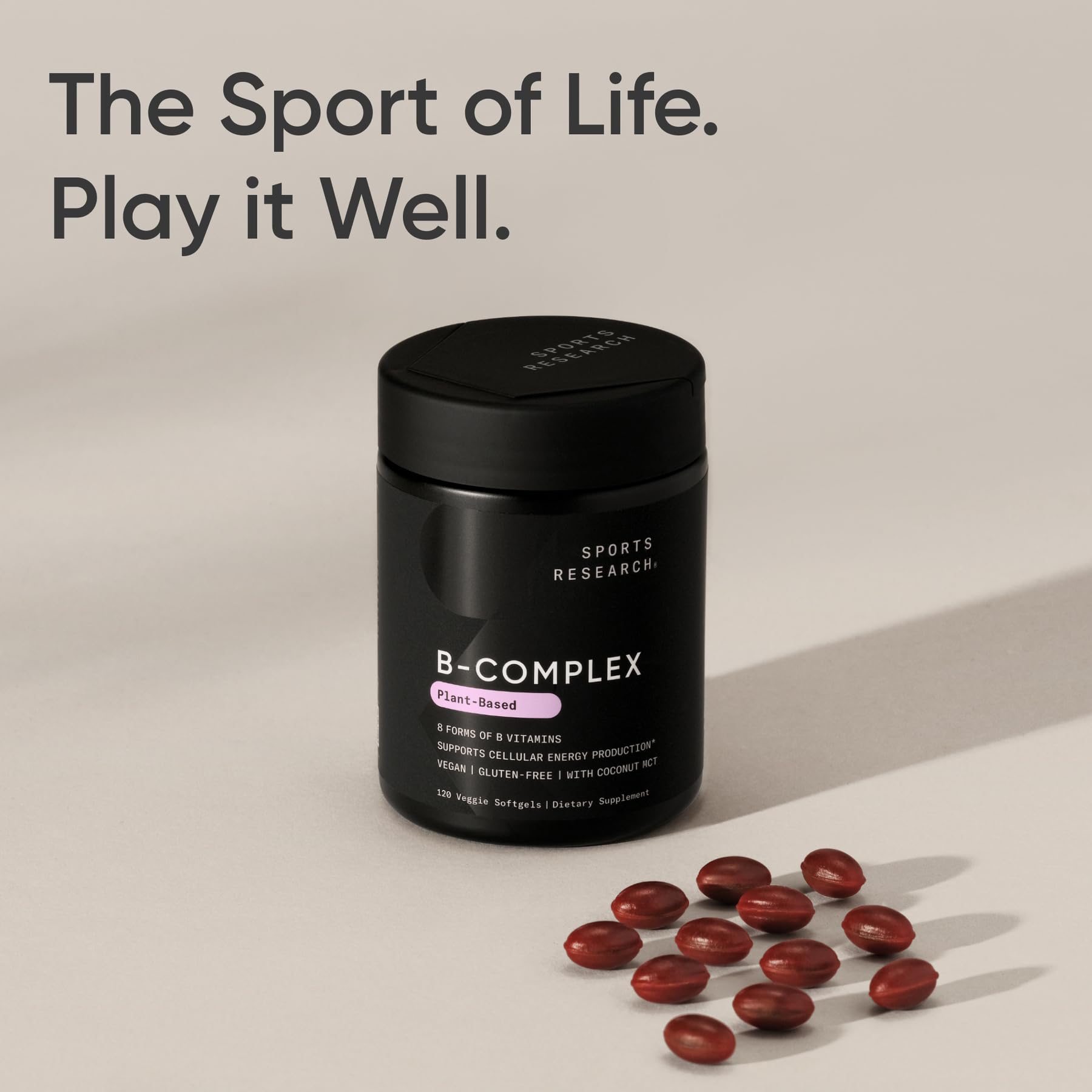 Foto 7 | Supplement Sports Research Vitamina B Complex 120 Cápsulas Blandas - Venta Internacional.