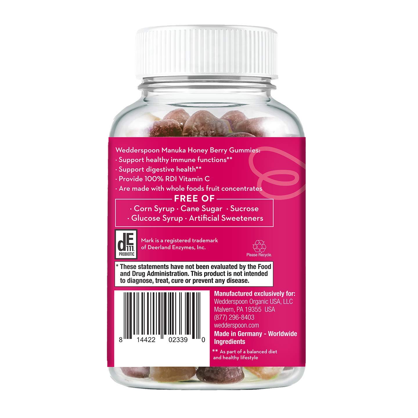 Foto 3 pulgar | Suplemento Wedderspoon Manuka Honey Immunity Gomies 90 Unidades - Venta Internacional.