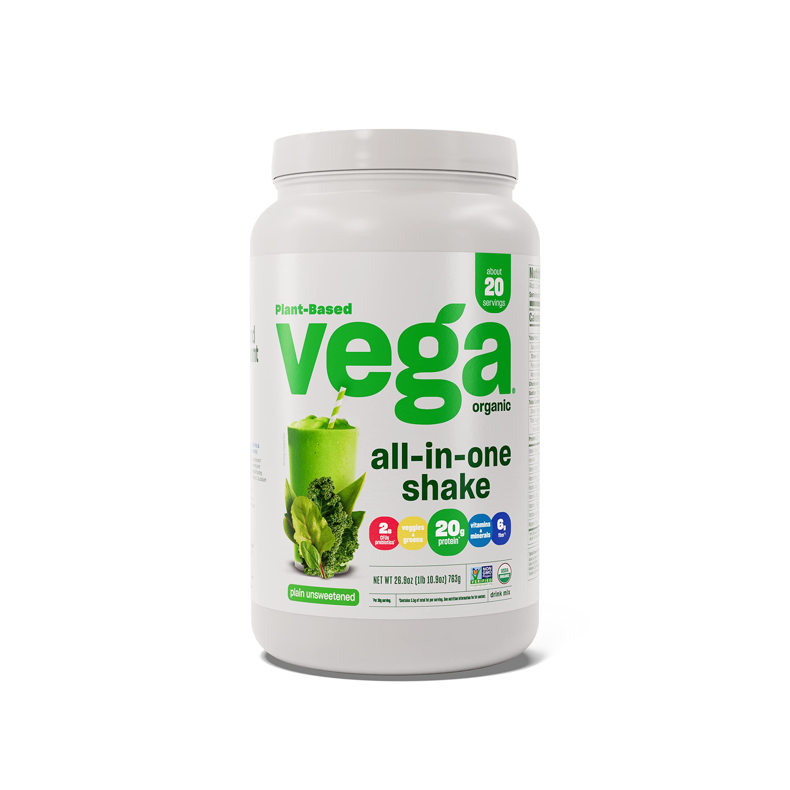 Foto 2 pulgar | Shake Vega Organic All-in-one, 750 Ml, 1,9 Libras Con 20 G De Proteína - Venta Internacional.