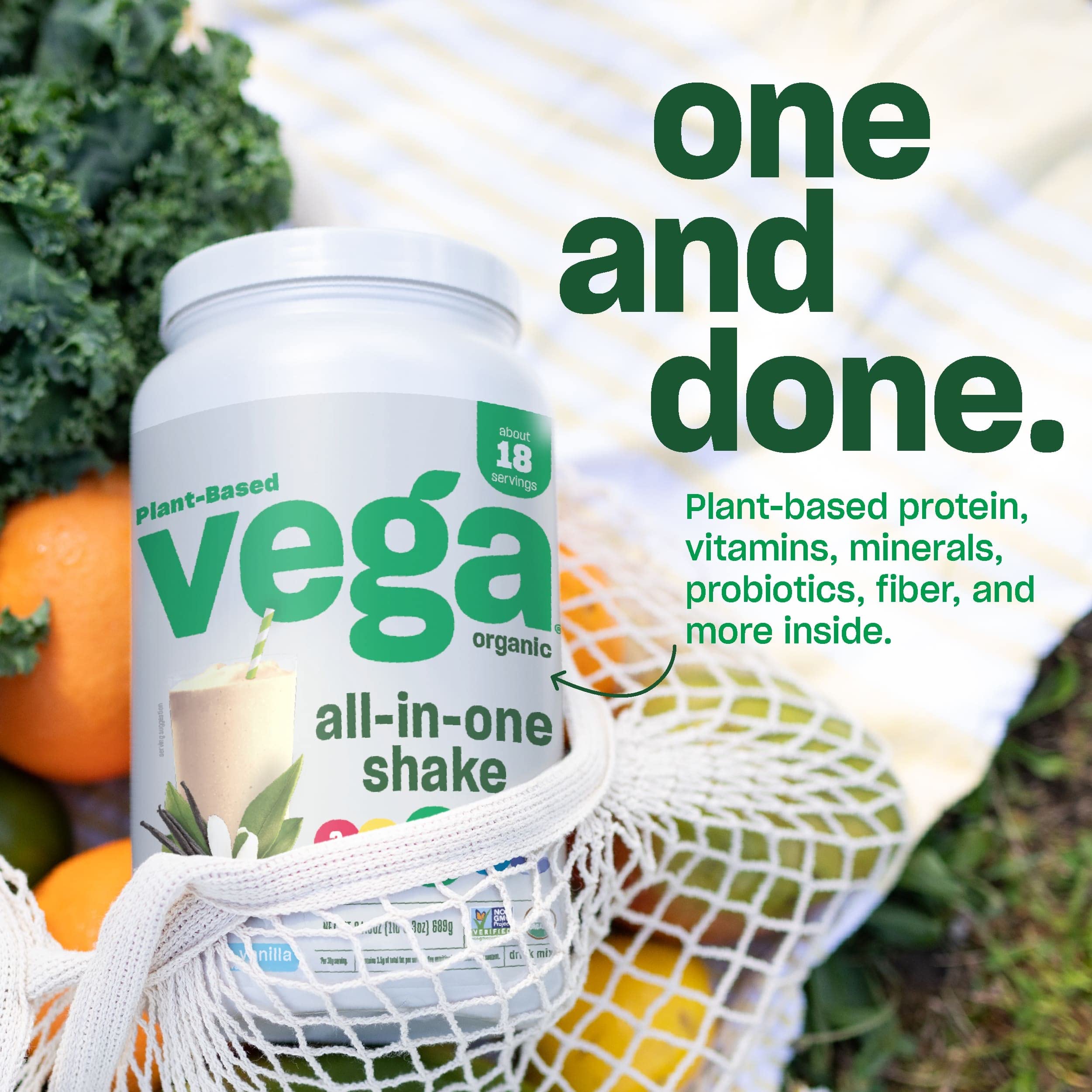 Foto 4 pulgar | Shake Vega Organic All-in-one, 750 Ml, 1,9 Libras Con 20 G De Proteína - Venta Internacional.