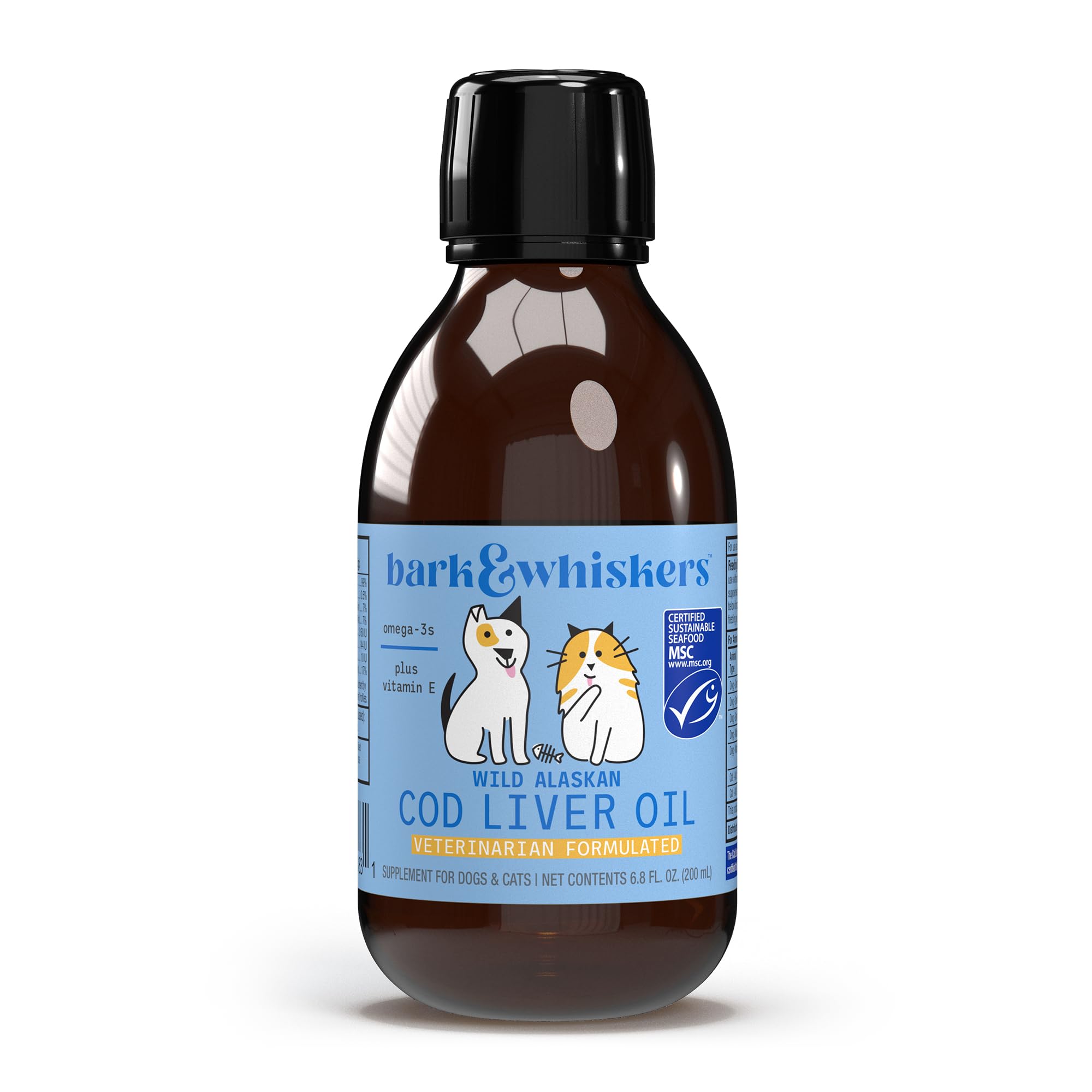 Foto 2 pulgar | Aceite De Hígado De Bacalao Dr. Mercola Bark & Whiskers Para Perros Y Gatos, 200 Ml - Venta Internacional.