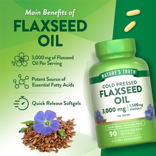 Foto 5 | Cápsulas Blandas De Aceite De Linaza Supplement Nature's Truth, 90 Unidades - Venta Internacional.