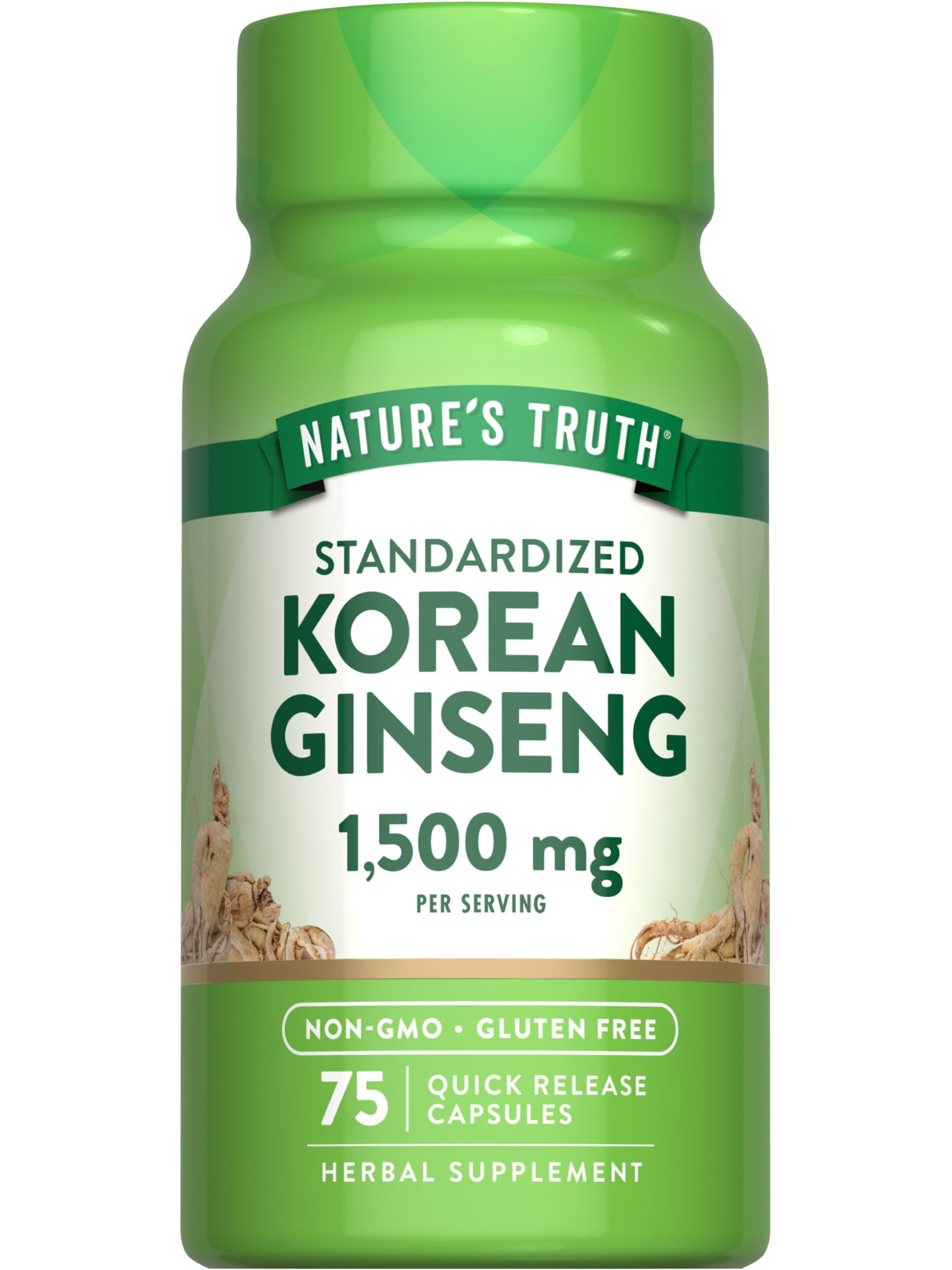 Foto 2 pulgar | Suplemento Nature's Truth, Cápsulas De Ginseng Coreano, 75 Unidades - Venta Internacional.