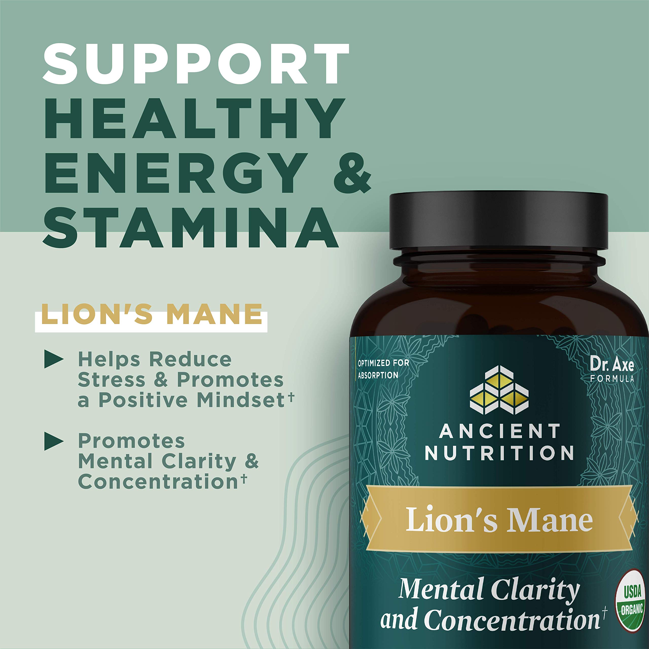 Foto 3 pulgar | Suplemento Ancient Nutrition Organic Lion's Mane 30 Comprimidos - Venta Internacional.