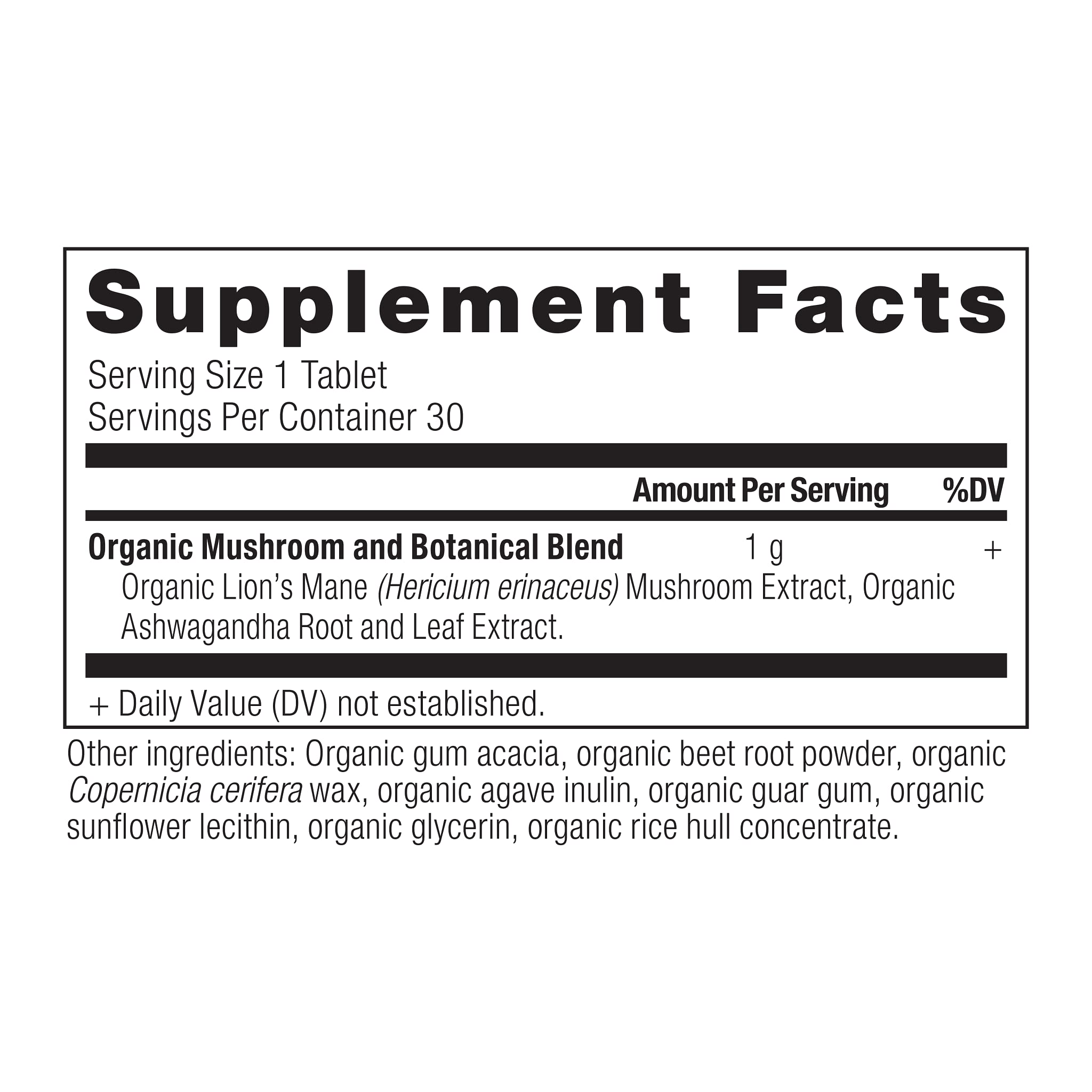 Foto 4 pulgar | Suplemento Ancient Nutrition Organic Lion's Mane 30 Comprimidos - Venta Internacional.