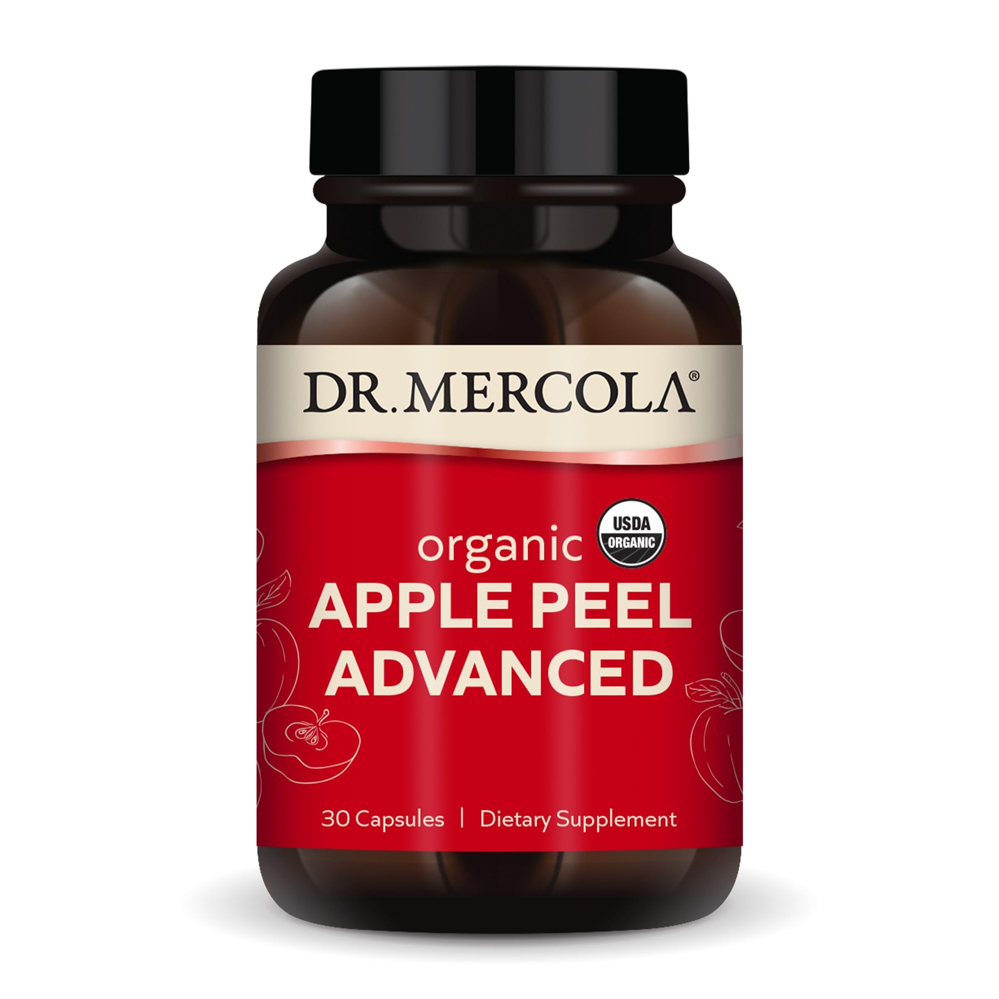 Foto 2 pulgar | Suplemento Dr. Mercola Organic Apple Peel Advanced 30 Cápsulas - Venta Internacional.