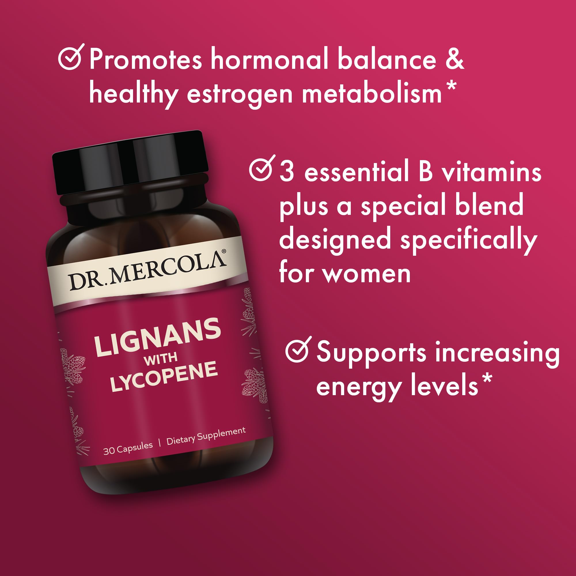 Foto 4 | Complemente Dr. Mercola Lignans Con Licopeno 30 Cápsulas - Venta Internacional.