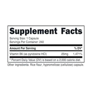Foto 6 | Suplemento Nutricost De Vitamina B6 (piridoxina Hcl) 25 Mg 240 Cápsulas - Venta Internacional.