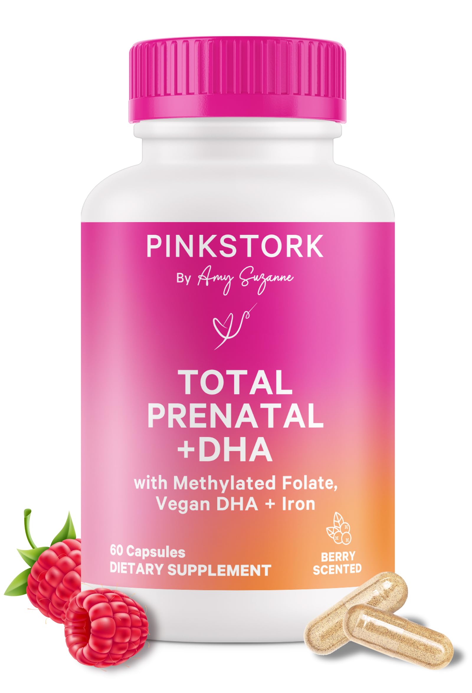 Foto 2 pulgar | Vitaminas Prenatales Pink Stork Total Con Dha, Folato Y Hierro, 60 Cápsulas - Venta Internacional.