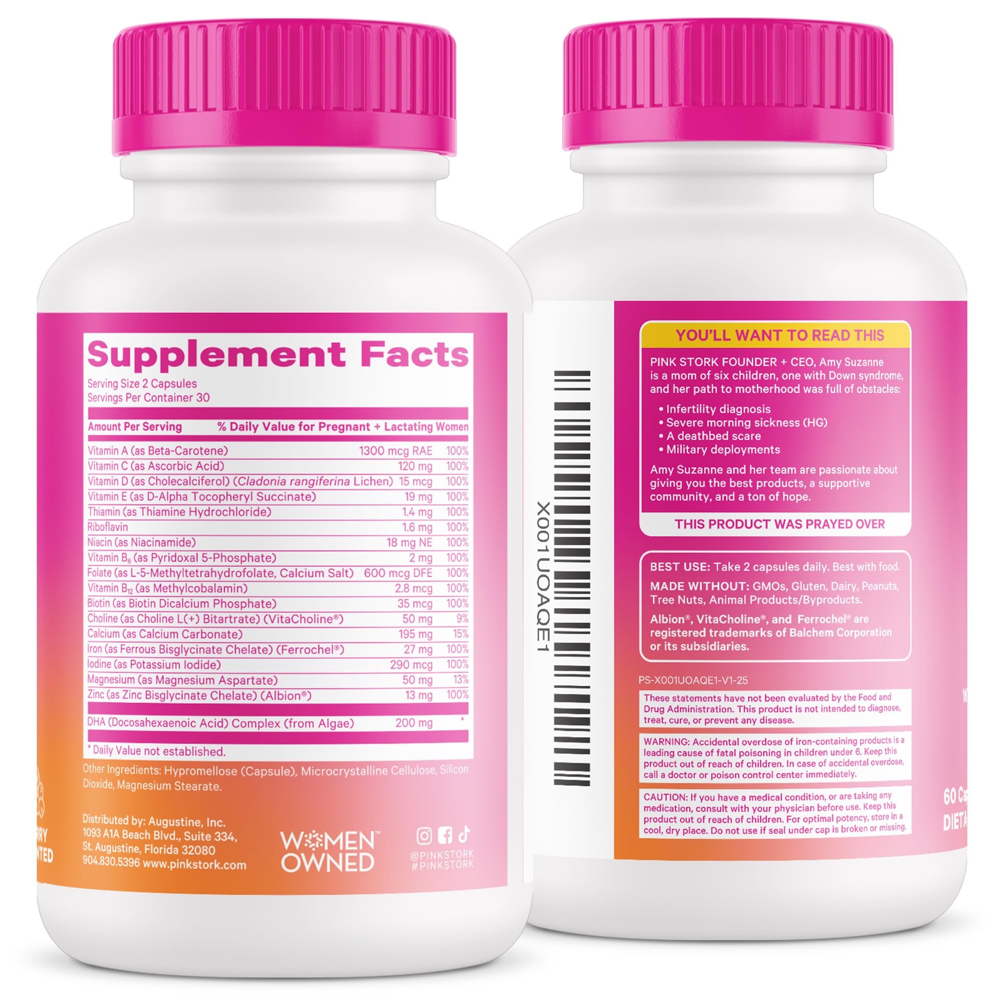 Foto 8 pulgar | Vitaminas Prenatales Pink Stork Total Con Dha, Folato Y Hierro, 60 Cápsulas - Venta Internacional.