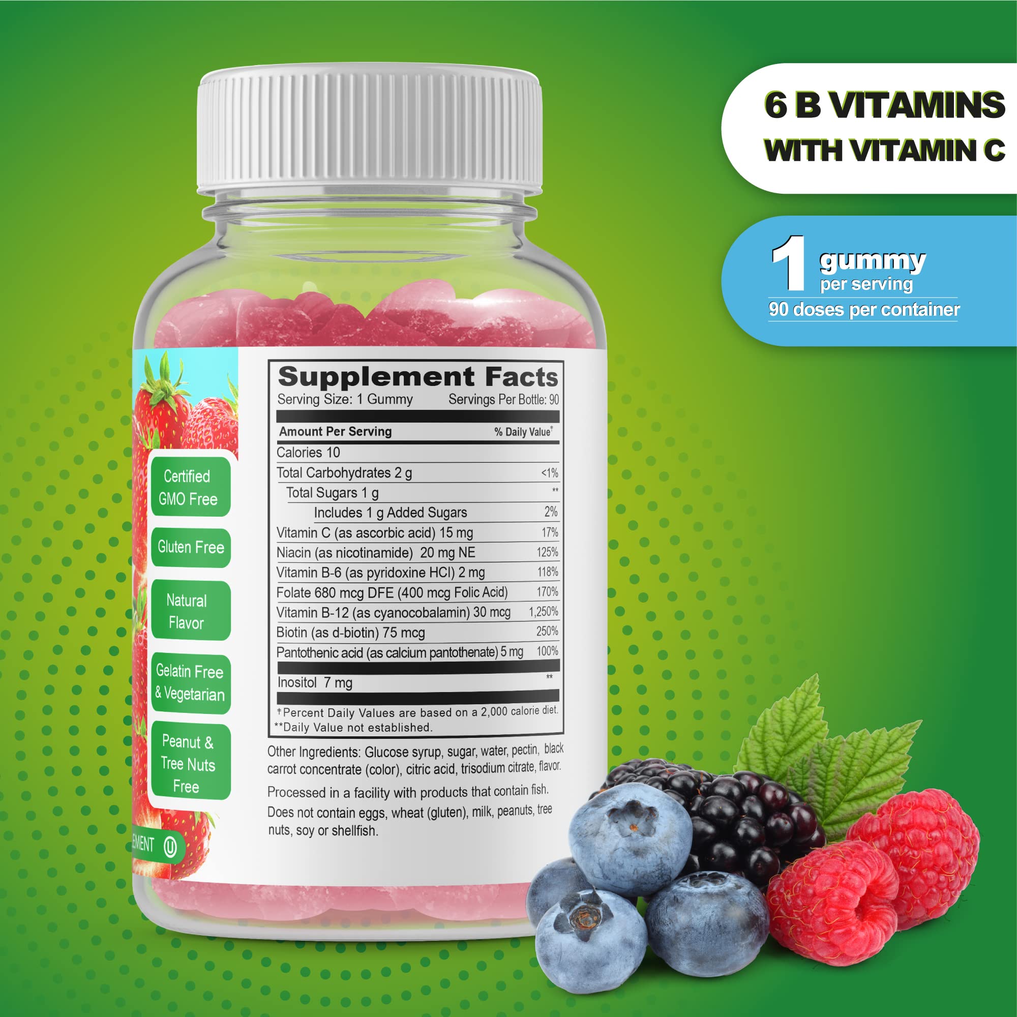Foto 3 pulgar | Gummy Vitamins Doctors Finest Vitamin B Complex 90 Gomitas - Venta Internacional.