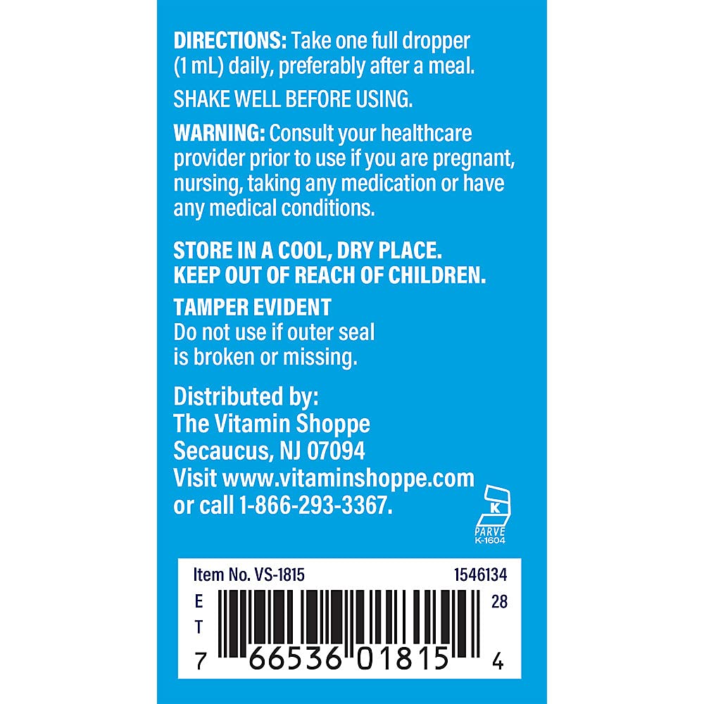 Foto 4 | Complemente La Vitamina B12 Líquida De The Vitamin Shoppe Con Ácido Fólico, Sabor A Frambuesa - Venta Internacional.
