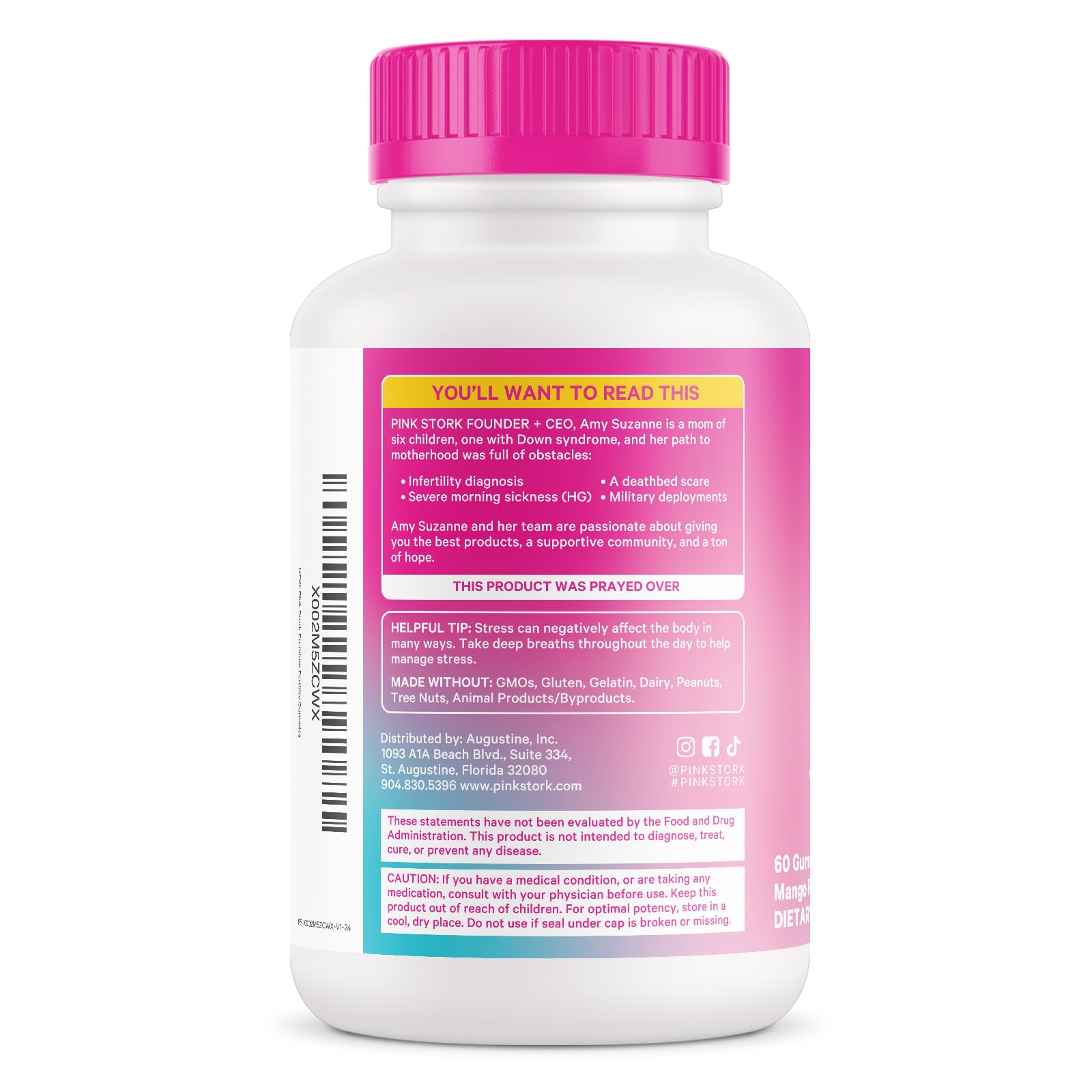 Foto 7 | Gomitas Fertility Pink Stork Premium Para Mujer 60 Unidades - Venta Internacional.
