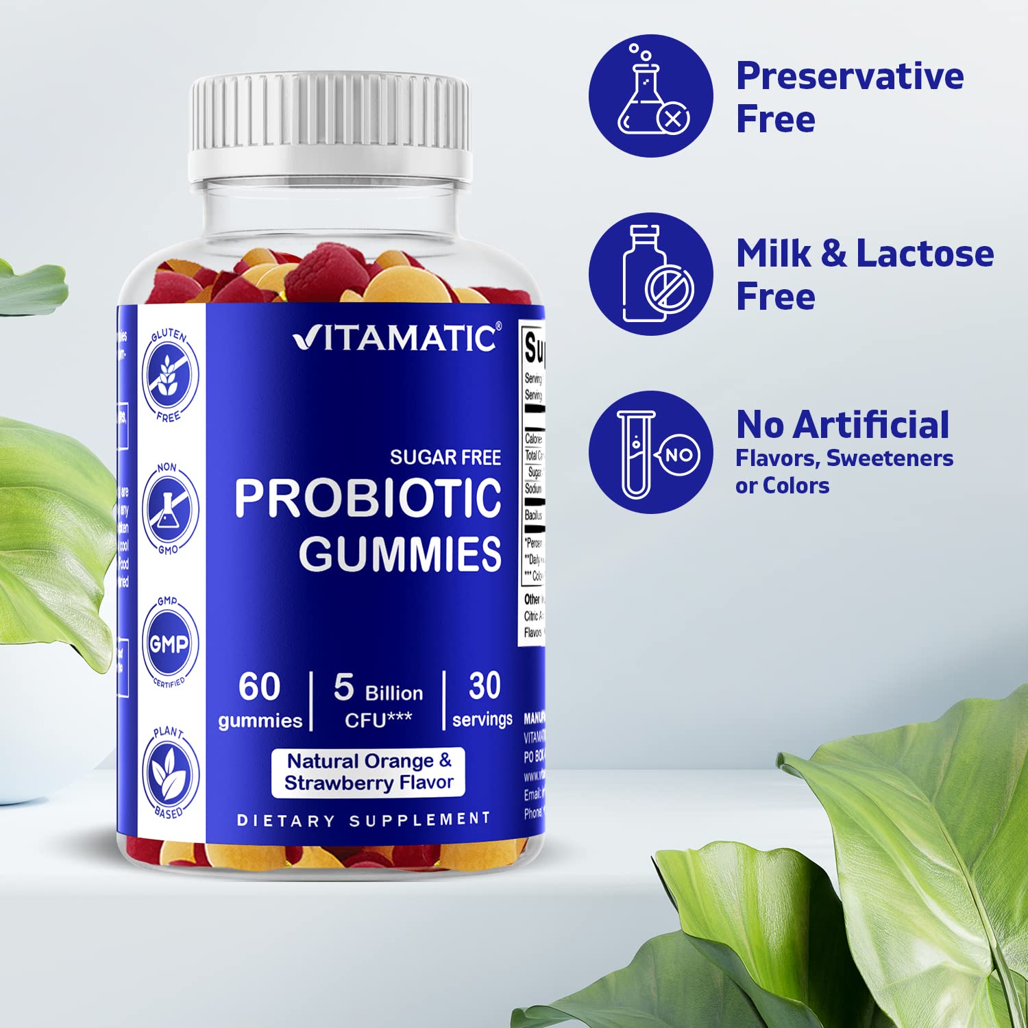 Foto 3 | Gomitas Probióticas Vitamatic, 5 Mil Millones De Cfu Para Hombres Y Mujeres - Venta Internacional.