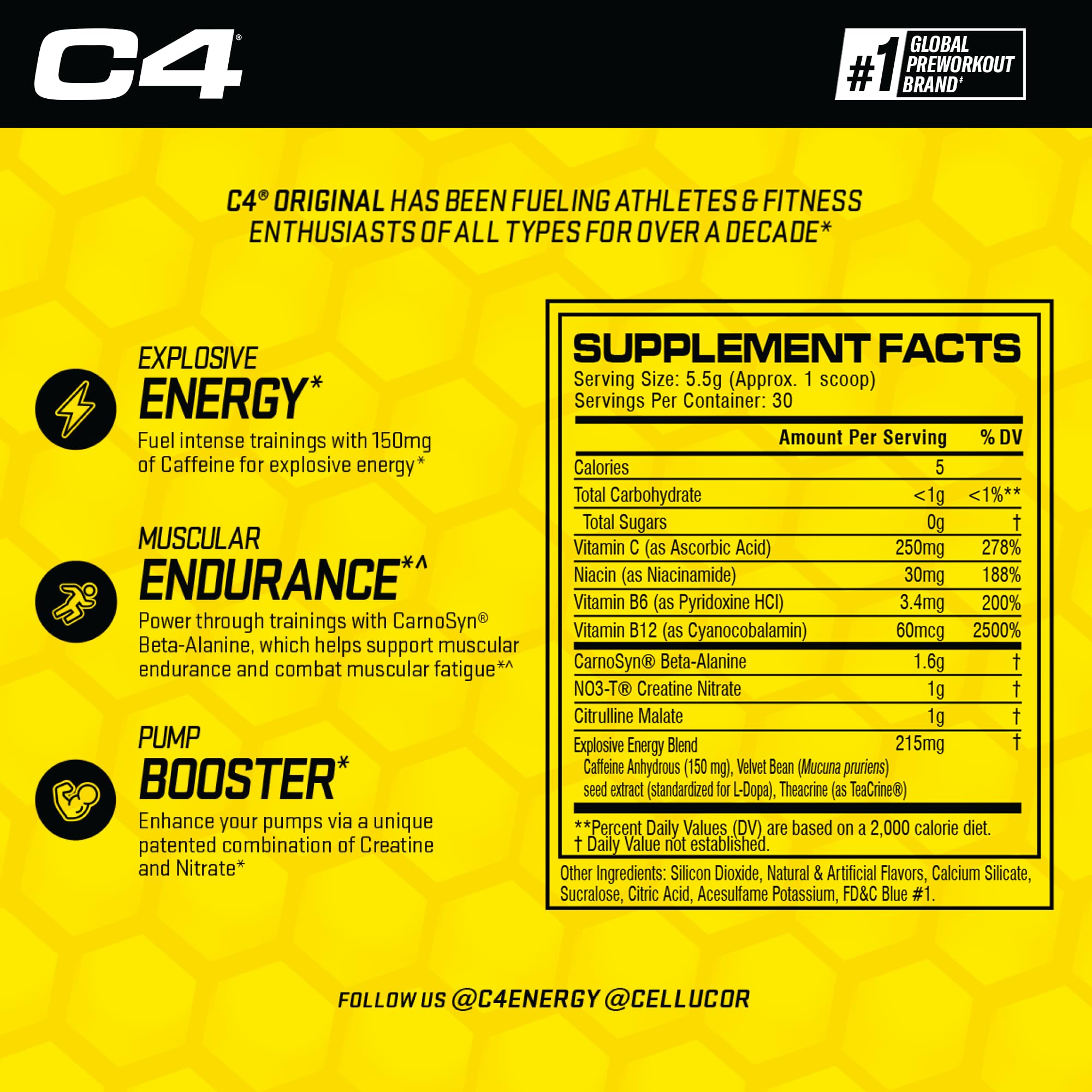 Foto 4 pulgar | Polvo Para Antes Del Entrenamiento Cellucor C4 Original Frozen Bombsicle 30sv - Venta Internacional.