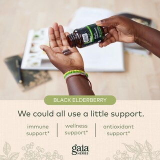 Foto 5 | Suplemento Gaia Herbs Black Elderberry 120 Cápsulas Veganas - Venta Internacional.