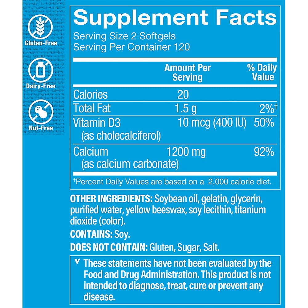 Foto 4 pulgar | Complemente El Calcio De The Vitamin Shoppe Con Vitamina D3 1200 Mg - Venta Internacional.