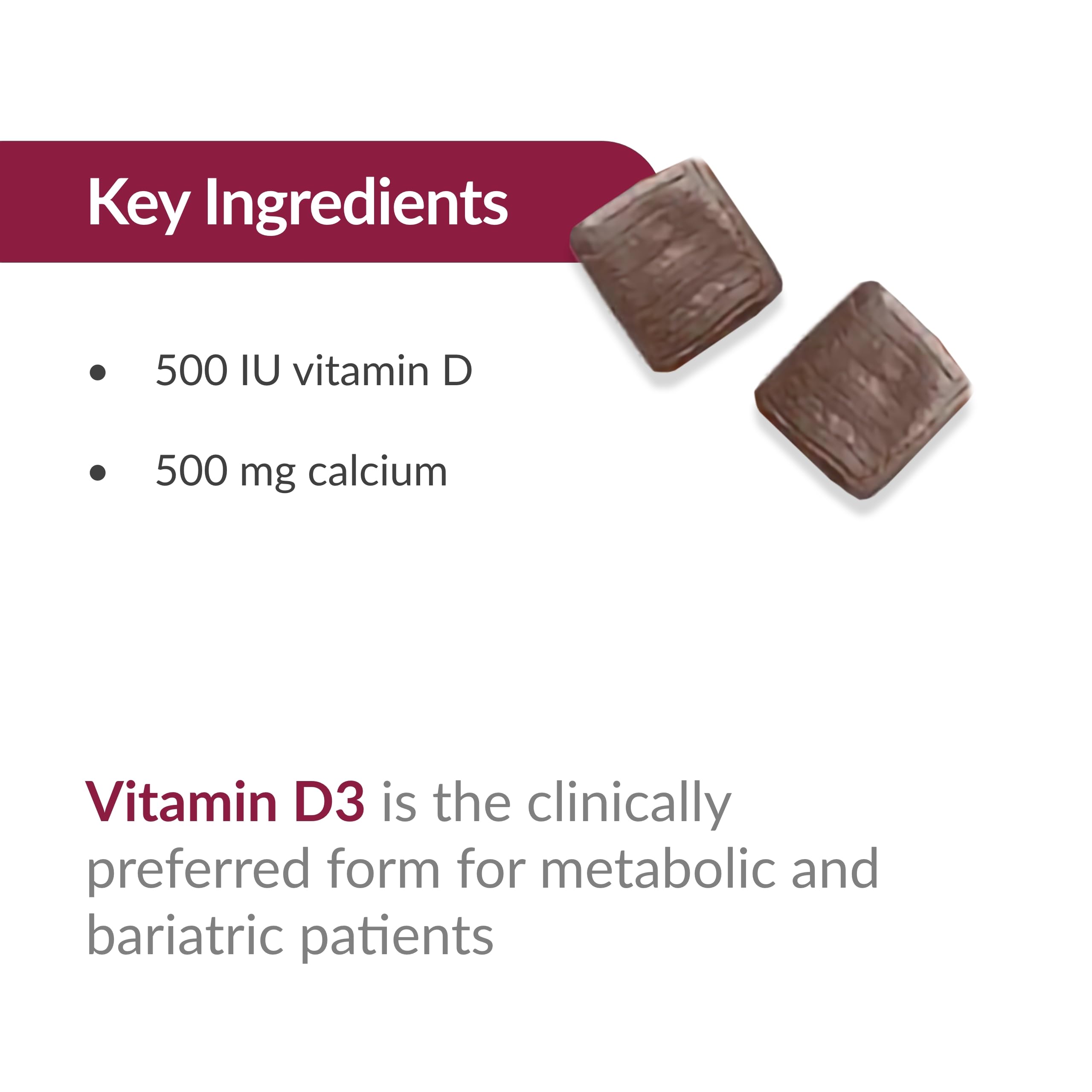 Foto 7 pulgar | Citrato De Calcio Chewy Bites Bariatric Advantage 500 Mg - Venta Internacional.