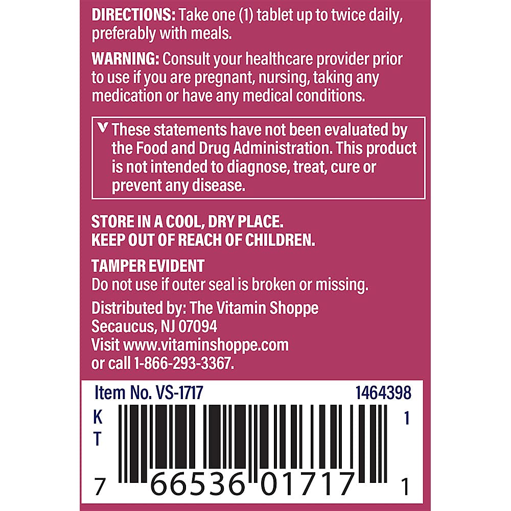 Foto 5 pulgar | Suplemento The Vitamin Shoppe D-glucarato De Calcio 250 Mg 60 Comprimidos - Venta Internacional.