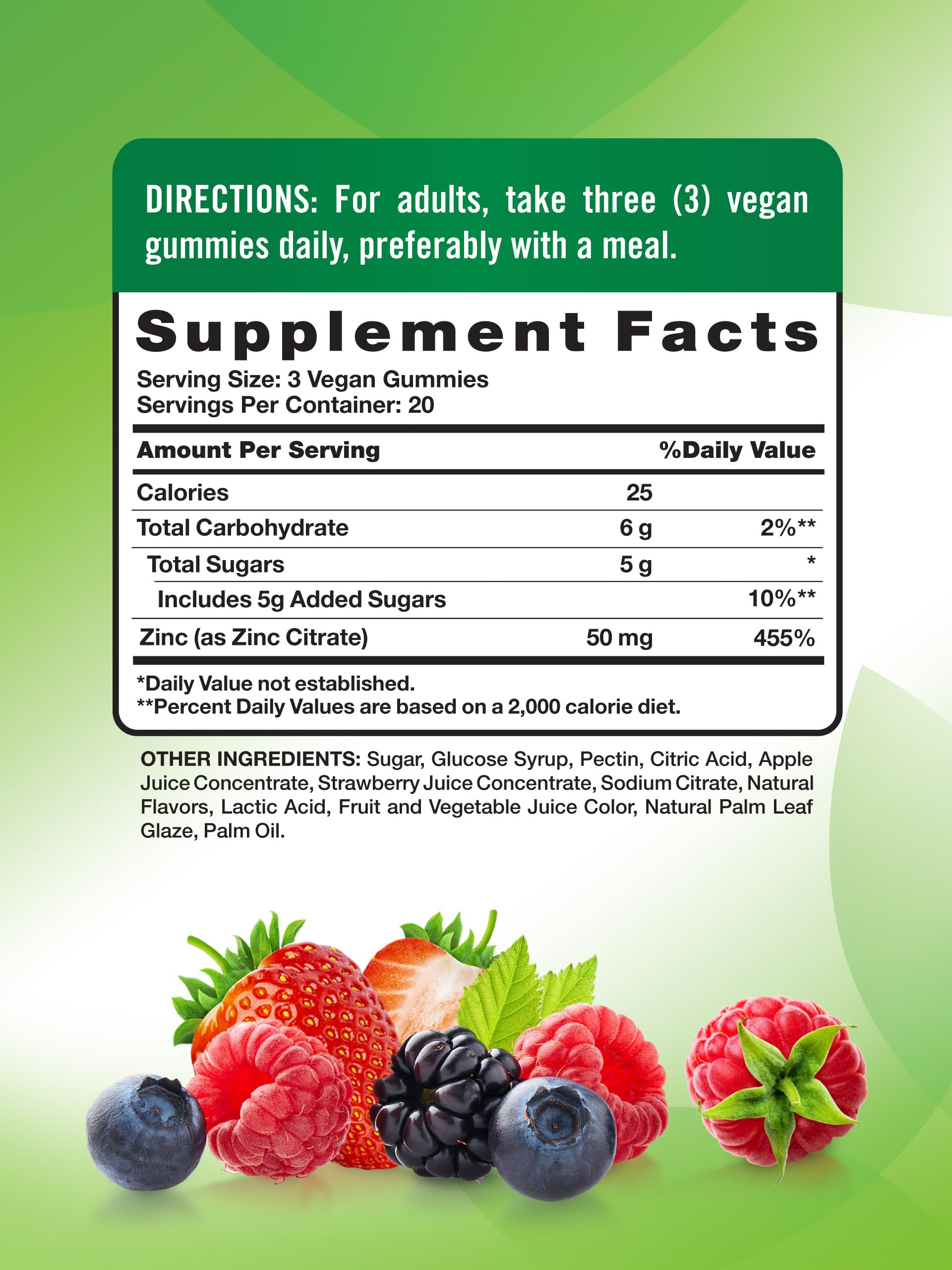 Foto 3 pulgar | Suplemento De Gomitas De Zinc Nature's Truth, 50 Mg, 60 Unidades, Para Adultos - Venta Internacional.