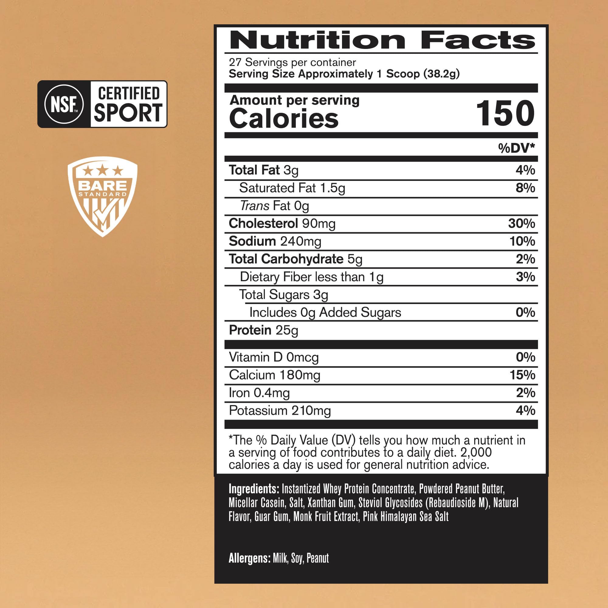 Foto 3 pulgar | Proteína En Polvo Bare Performance Nutrition Bpn Whey + Caseína - Venta Internacional.
