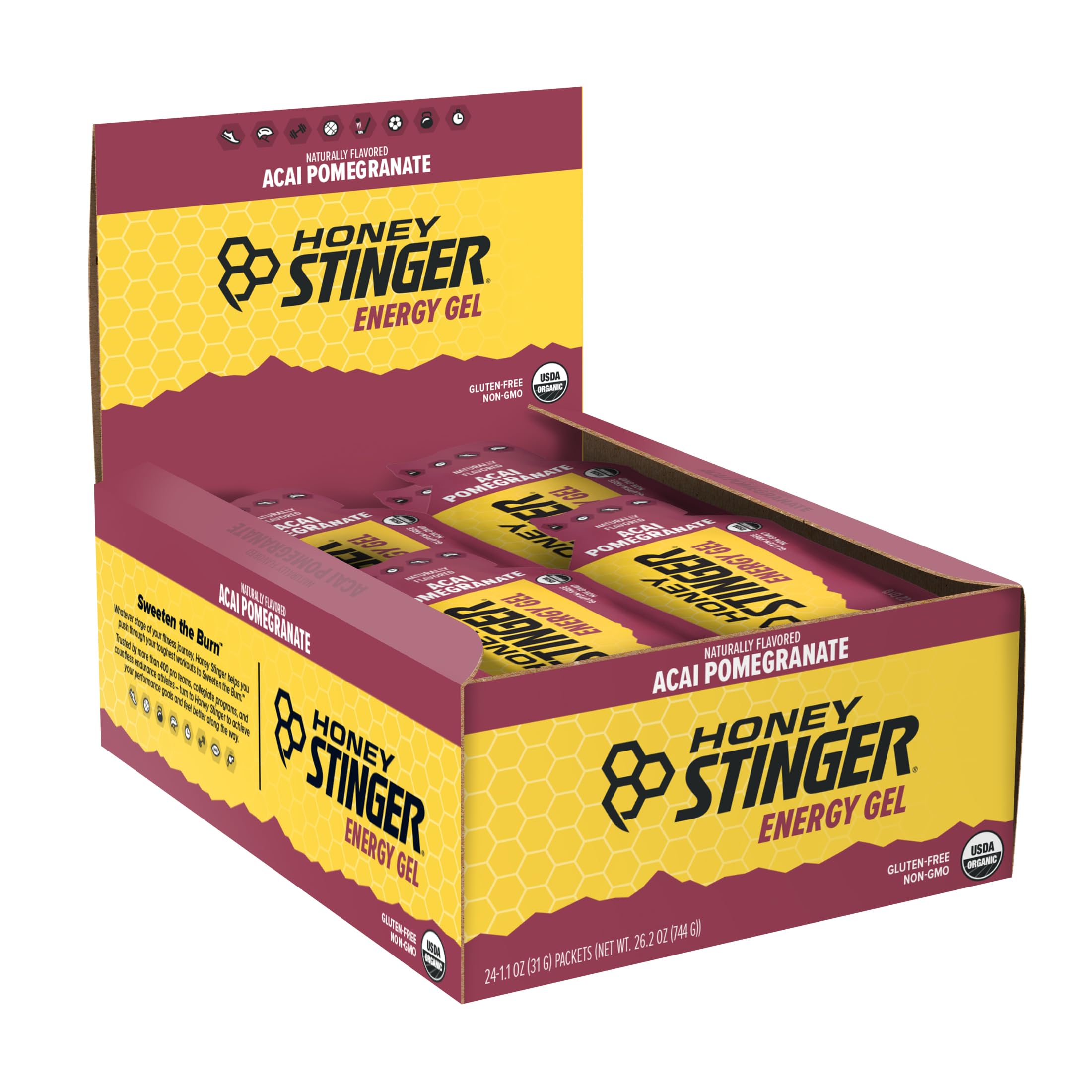 Foto 1 | Gel Energético Honey Stinger Organic Acai Granada 770 Ml, Paquete De 24 - Venta Internacional.