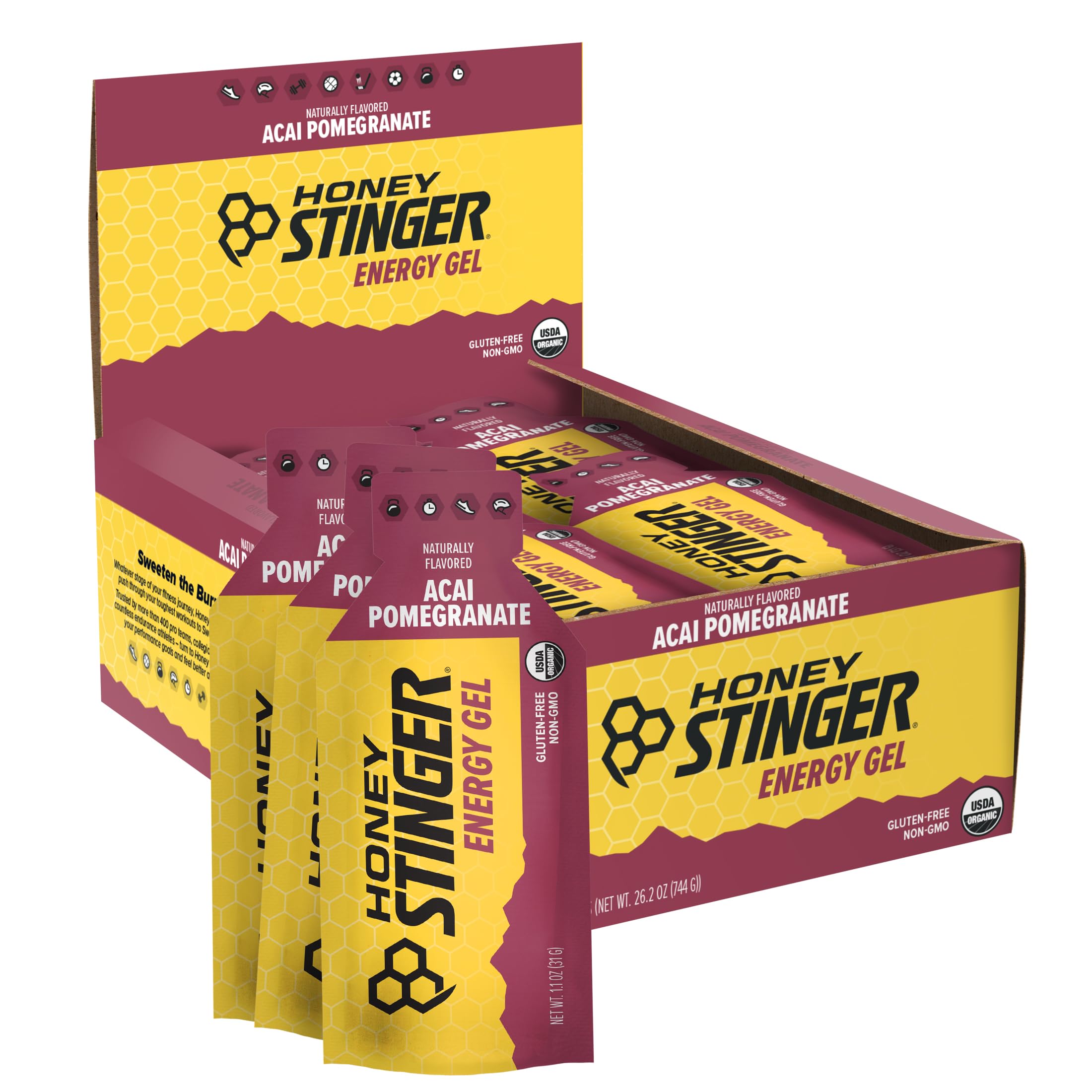 Foto 3 pulgar | Gel Energético Honey Stinger Organic Acai Granada 770 Ml, Paquete De 24 - Venta Internacional.