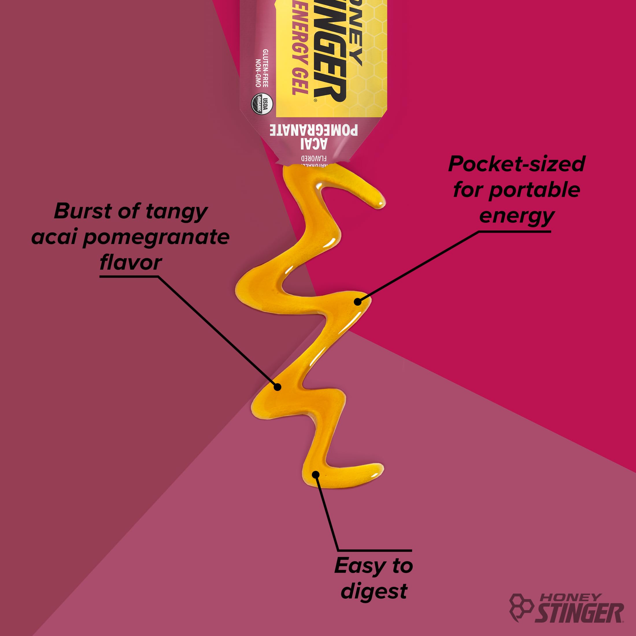 Foto 6 | Gel Energético Honey Stinger Organic Acai Granada 770 Ml, Paquete De 24 - Venta Internacional.