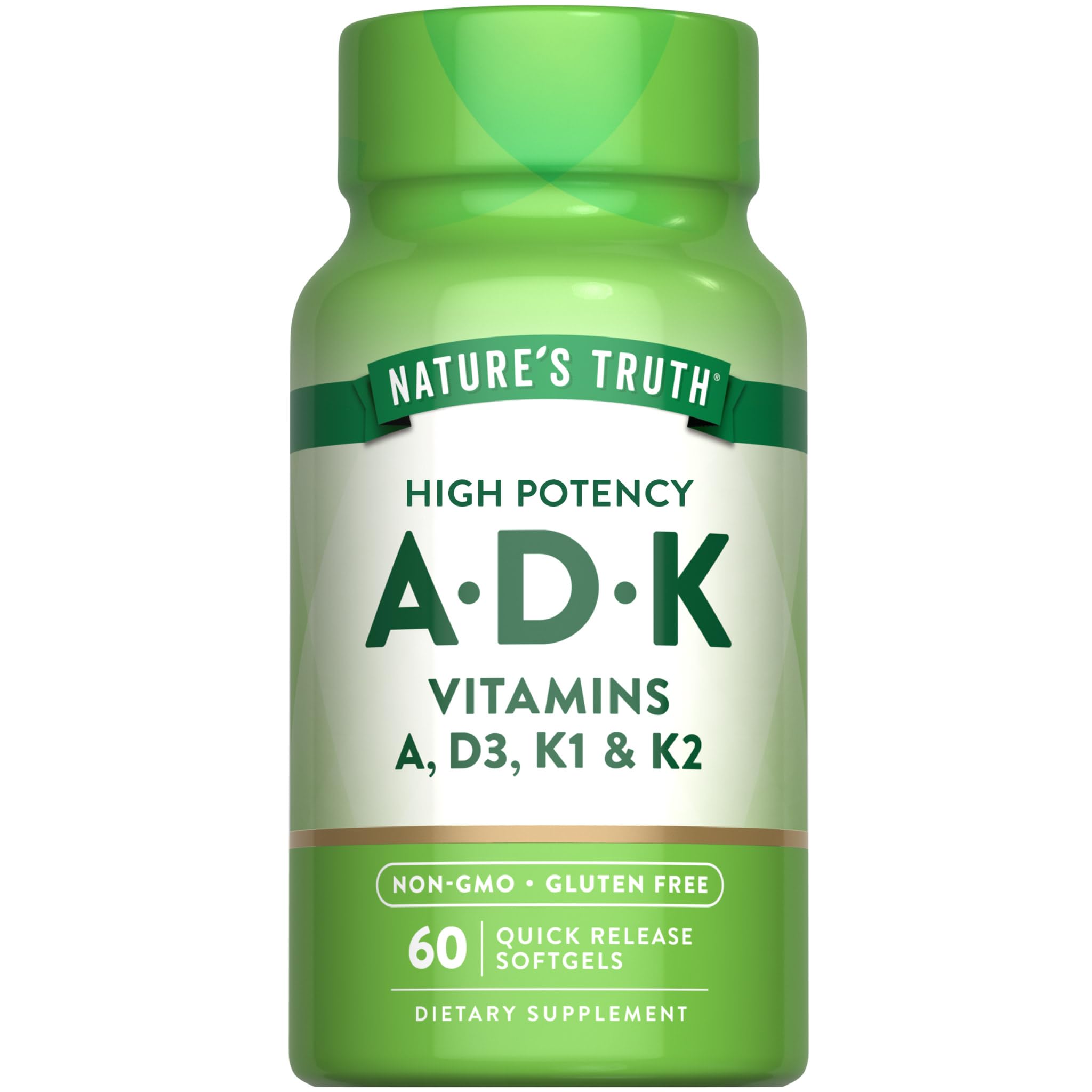 Foto 2 pulgar | Suplemento Nature's Truth Vitamin Adk 60 Cápsulas Blandas - Venta Internacional.