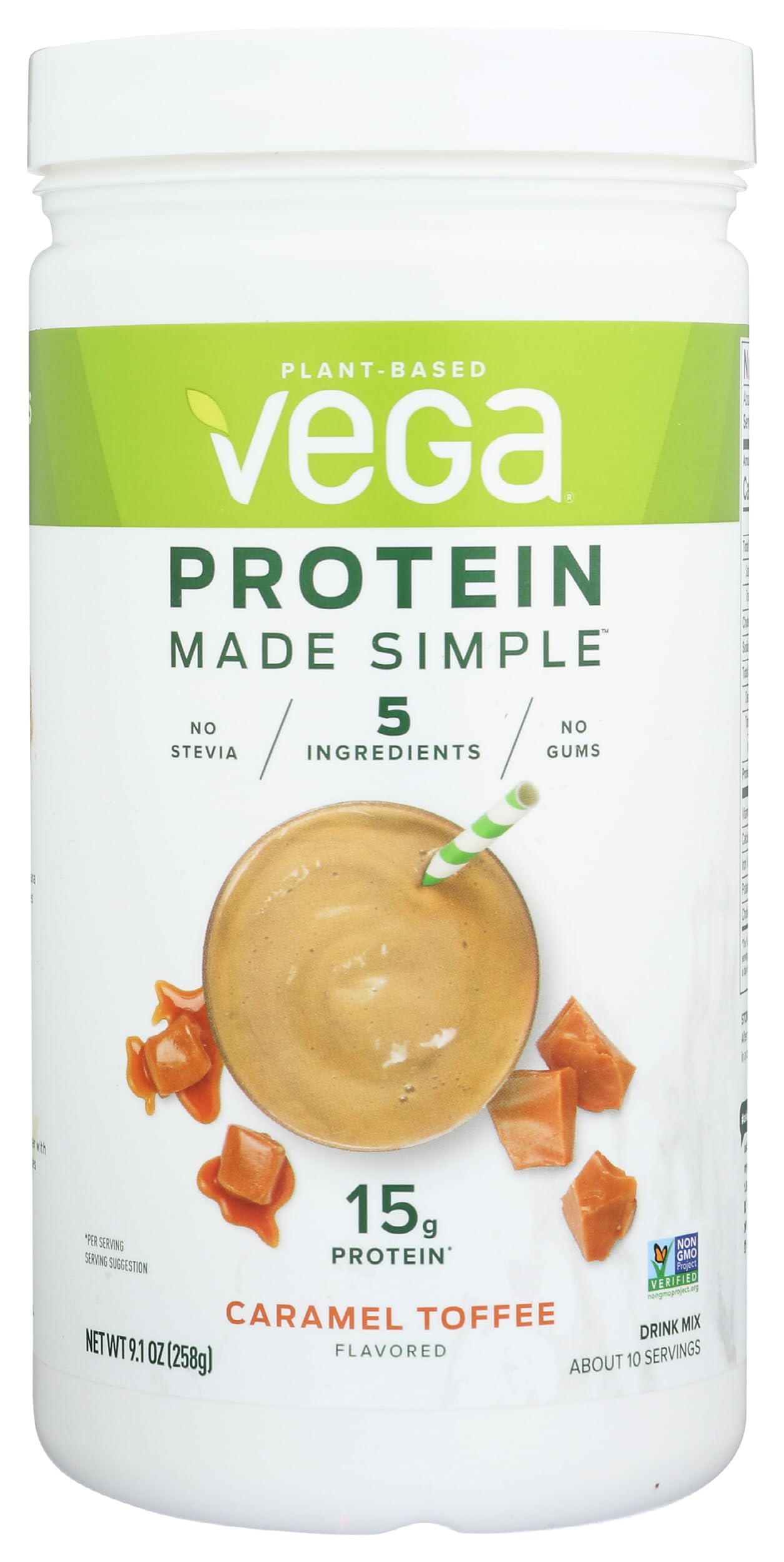 Foto 2 pulgar | Proteína En Polvo Vega Protein Made Simple Caramel Toffee 270 Ml - Venta Internacional.