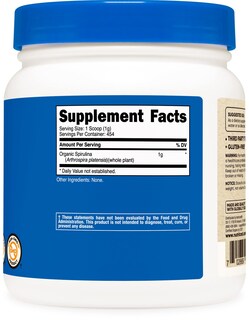 Foto 4 | Suplemento Nutricost De Espirulina Orgánica En Polvo 454 G - Venta Internacional.