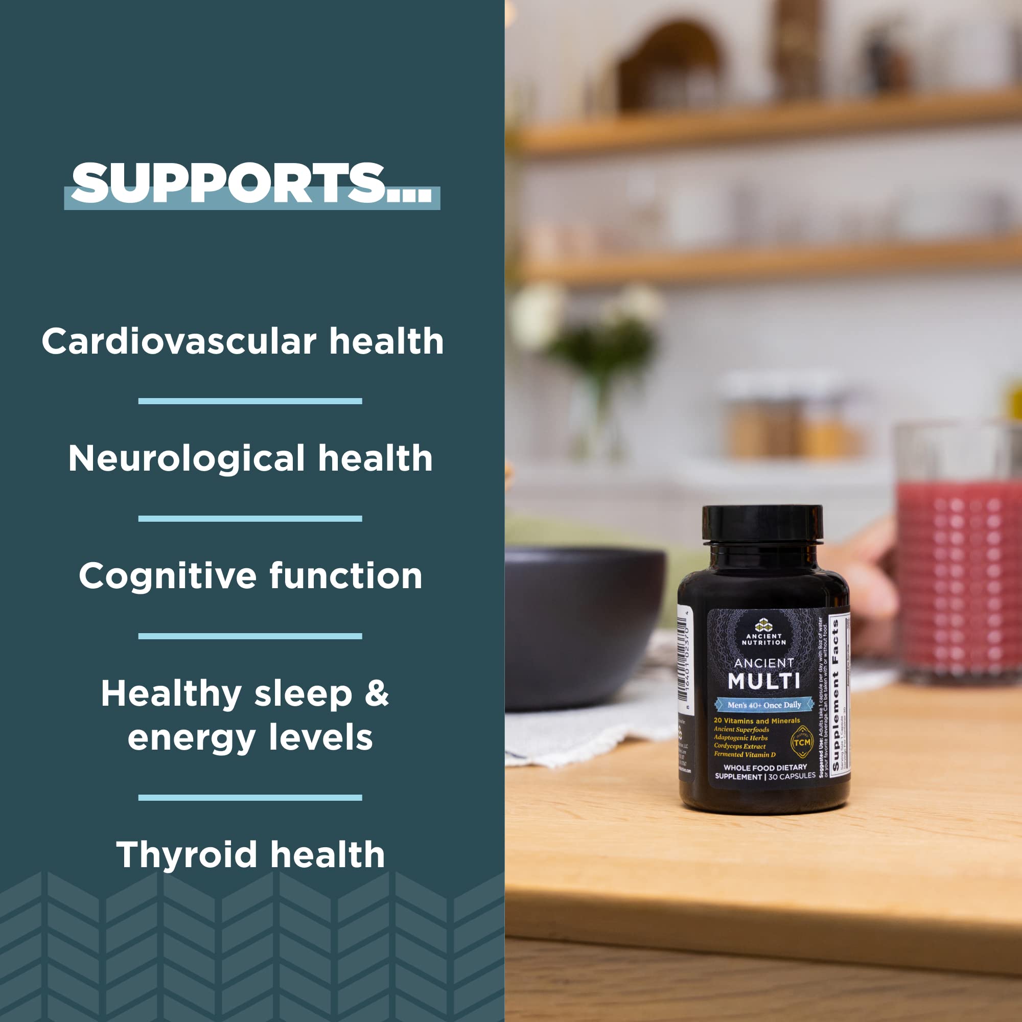 Foto 4 pulgar | Multivitamínico Ancient Nutrition Para Hombres De 40 O Más De 1 Día, 30 Comprimidos - Venta Internacional.